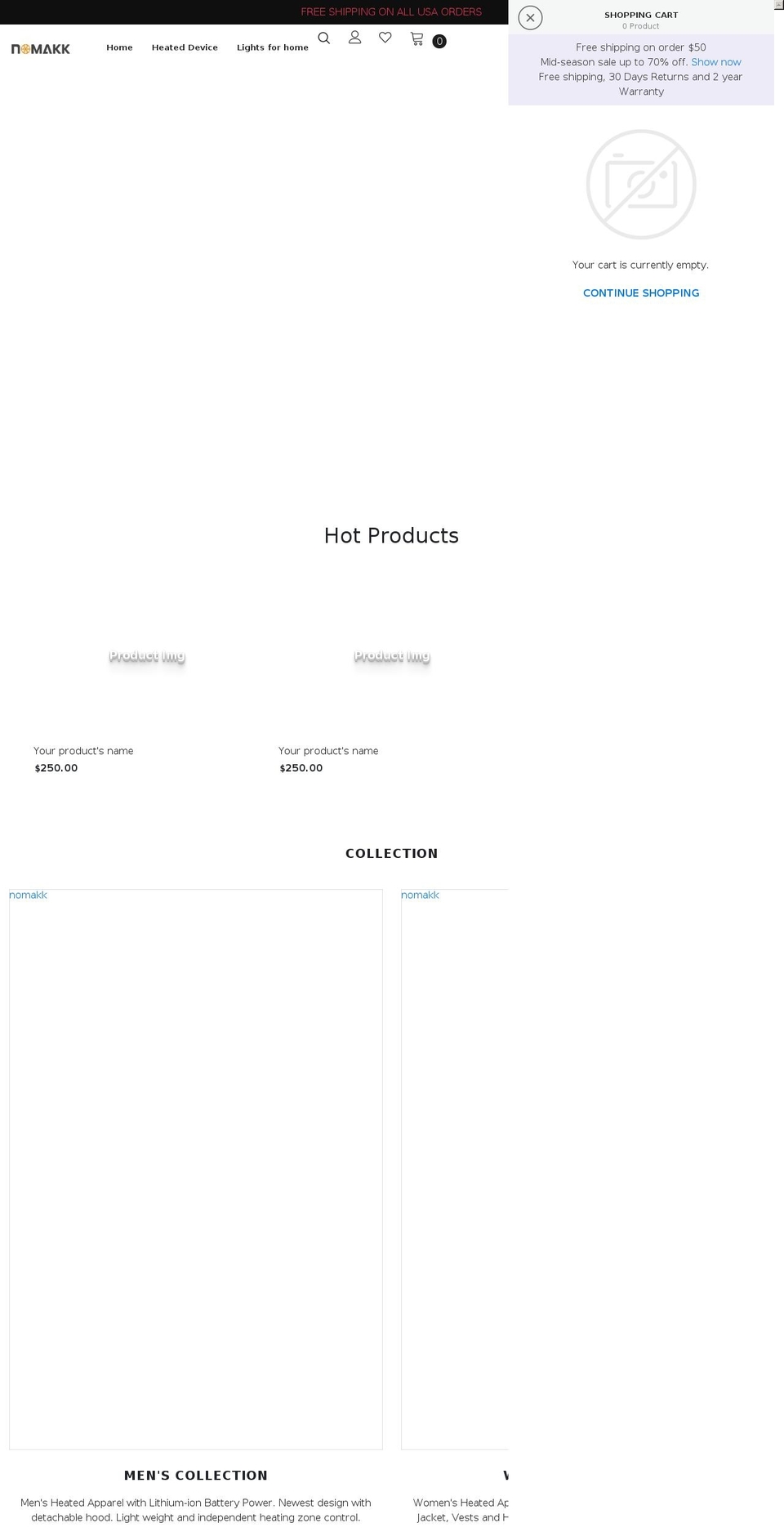 nomakkvip.com shopify website screenshot