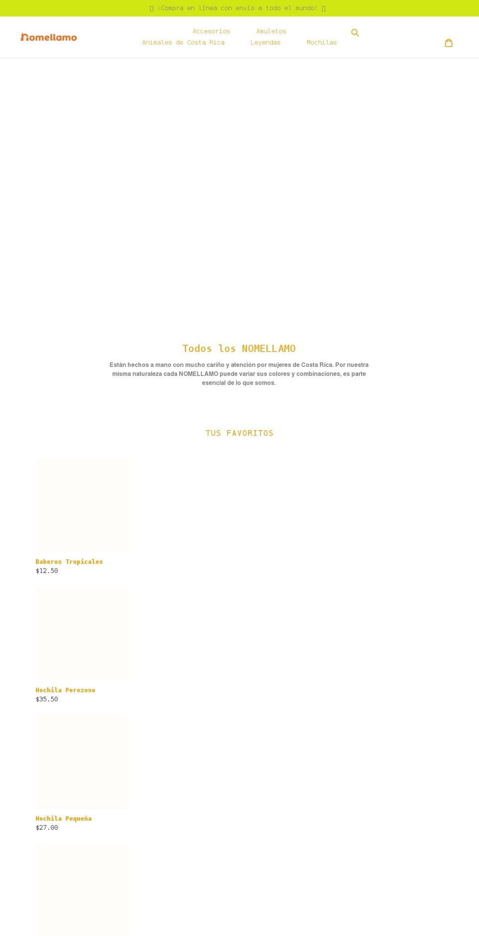 nomellamo.com shopify website screenshot
