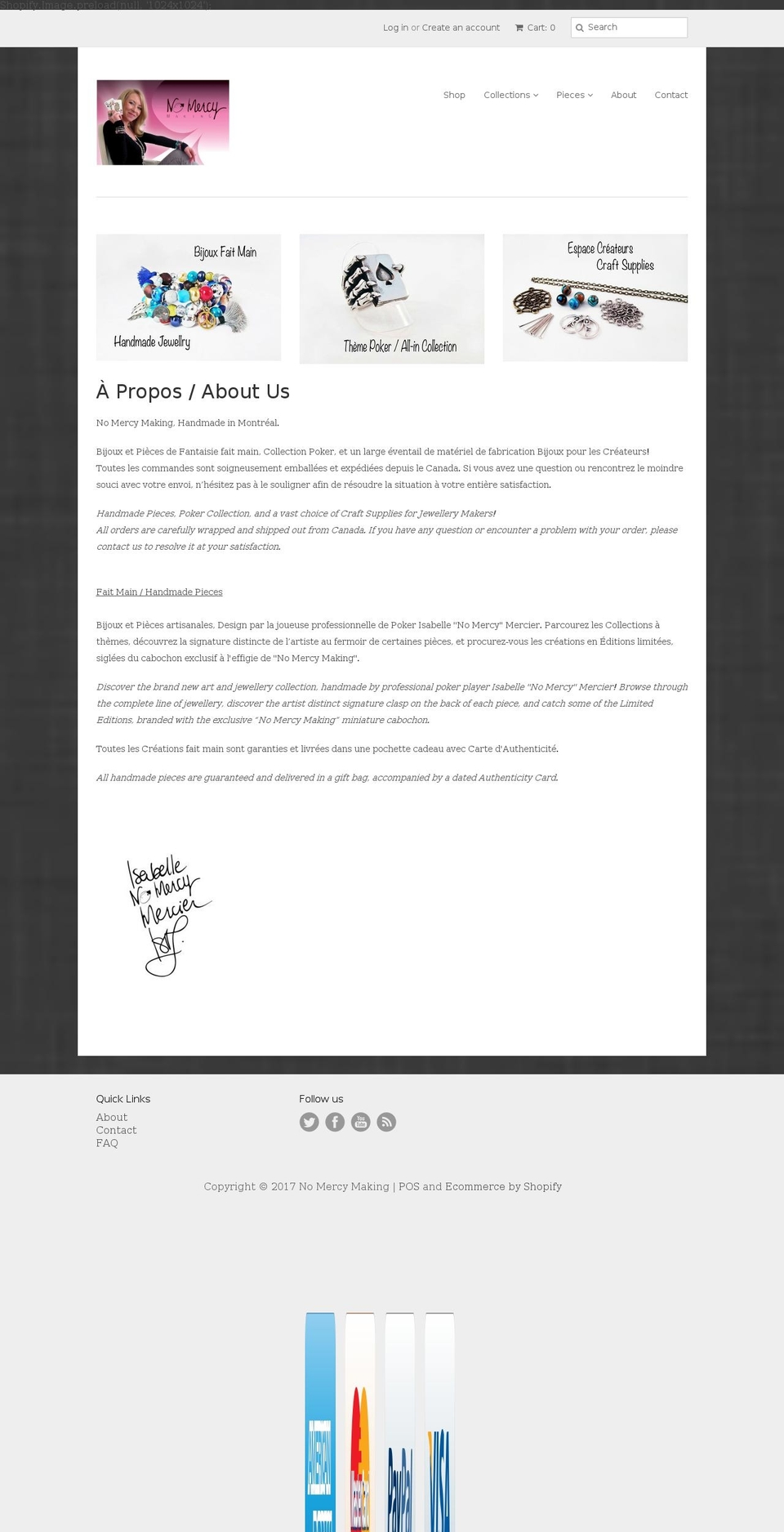 nomercymaking.com shopify website screenshot