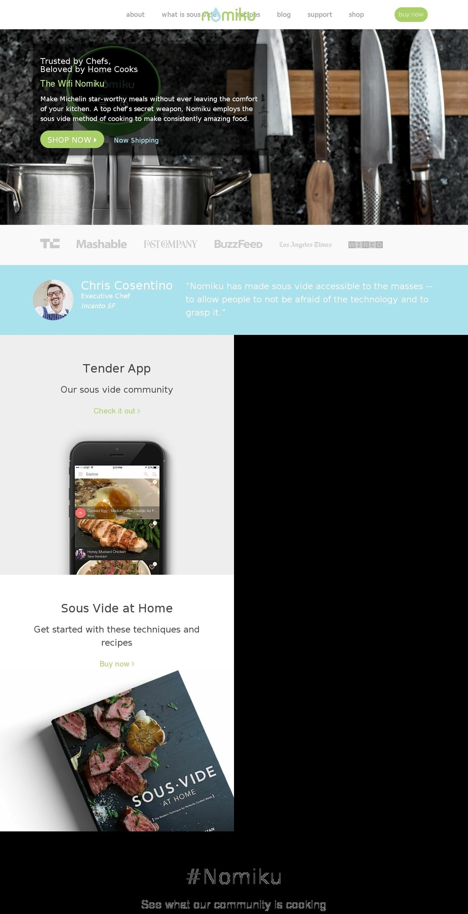 nomiku.net shopify website screenshot