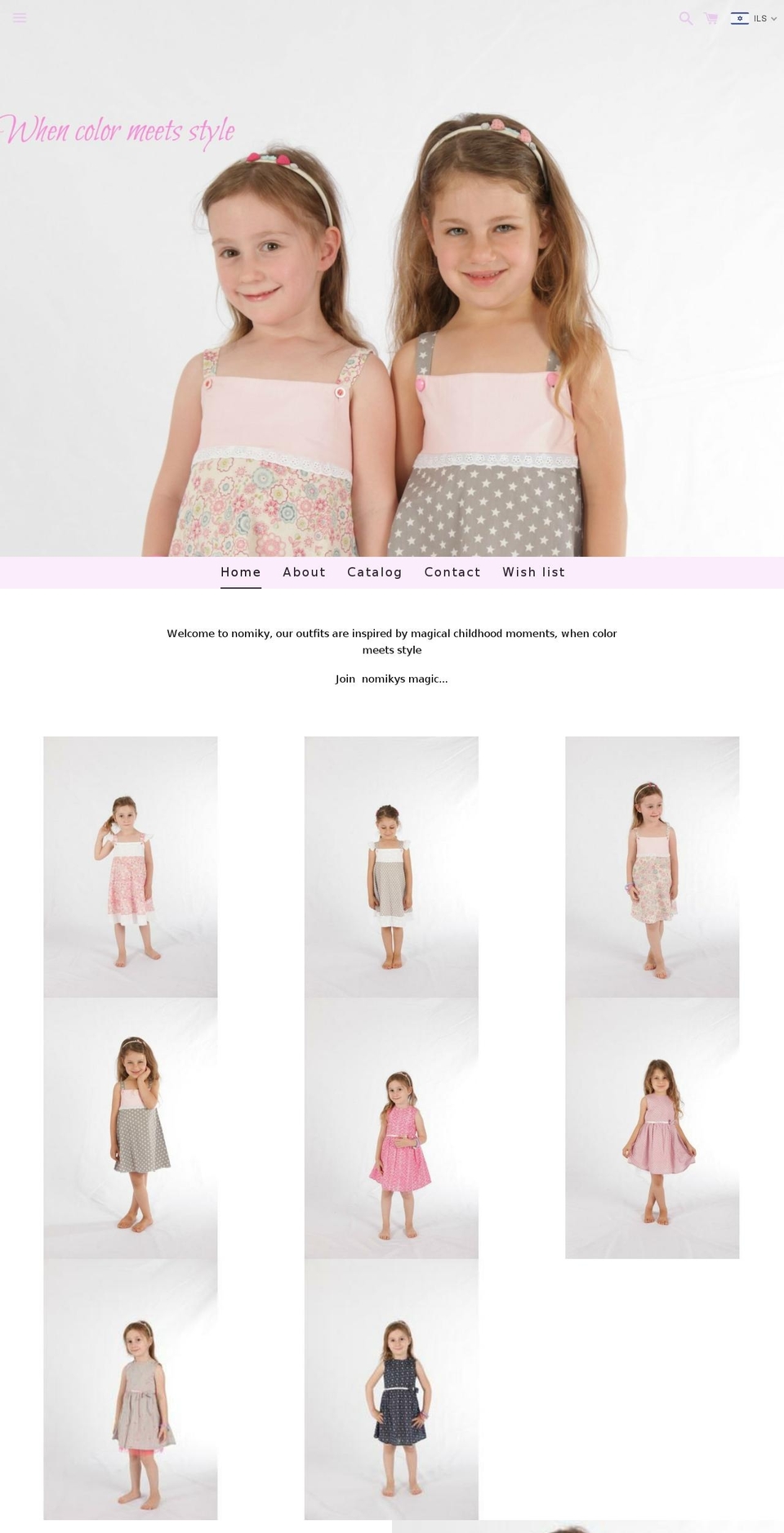 nomikykids.com — Shopify storefront screenshot