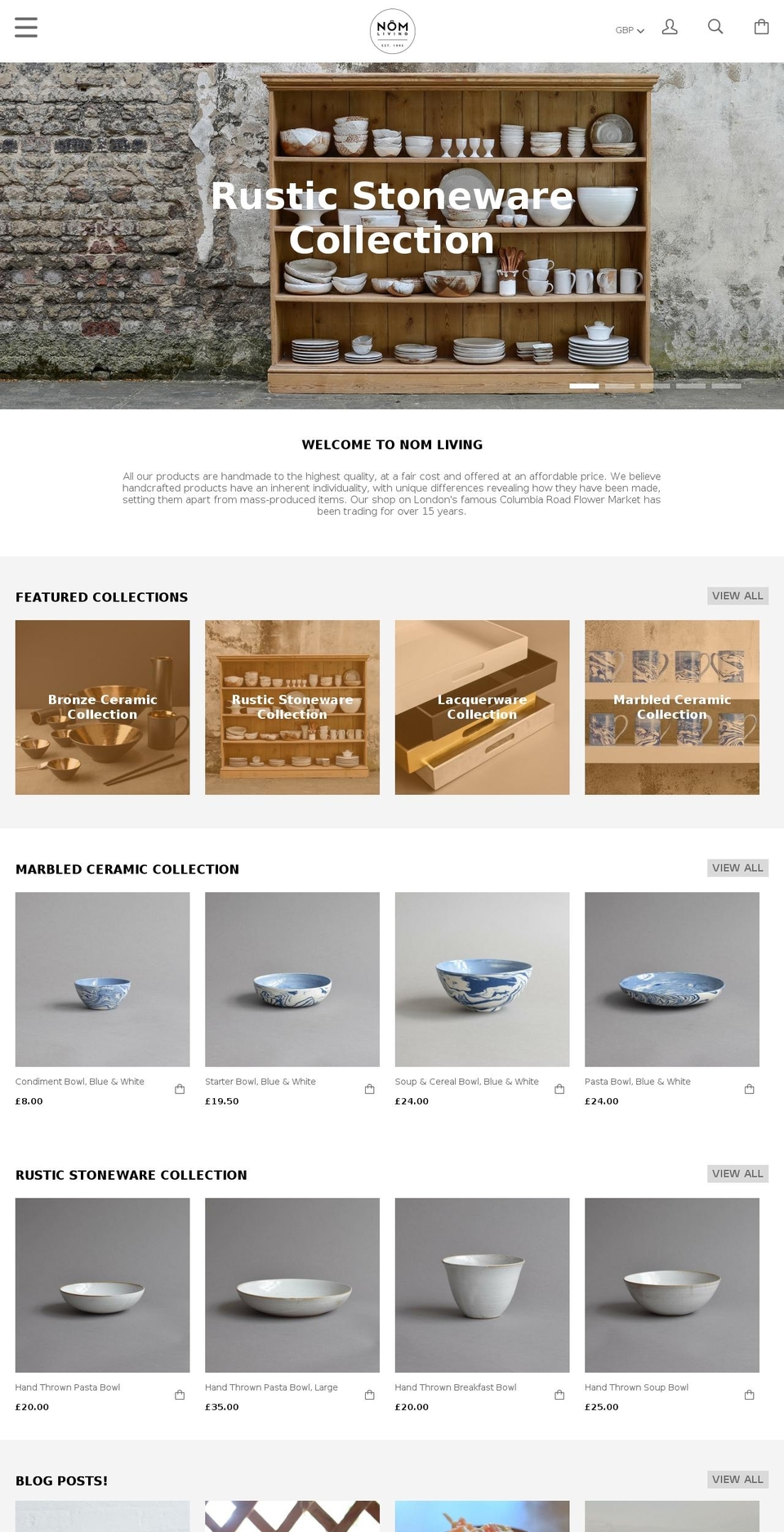 nomliving.com shopify website screenshot