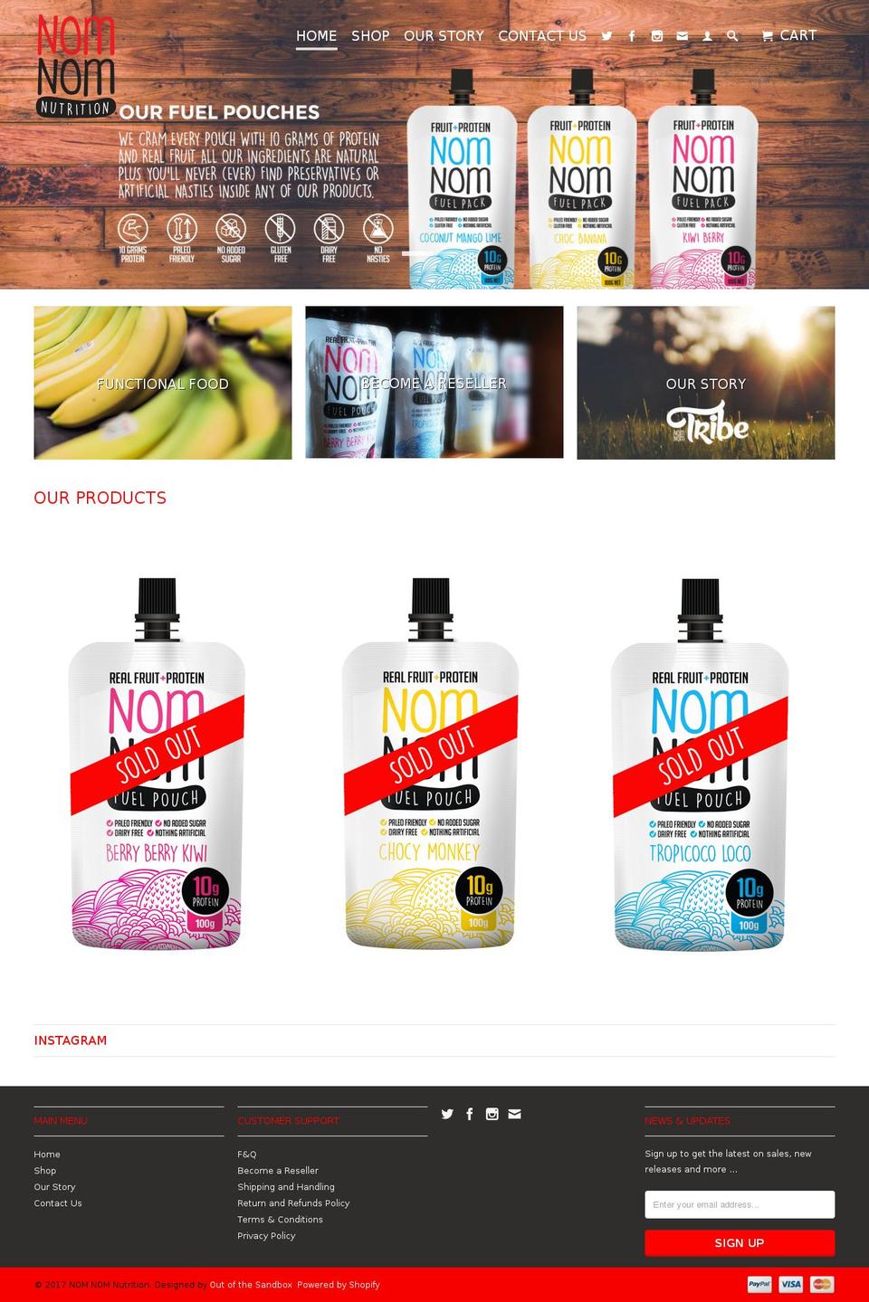 nomnomnz.com shopify website screenshot