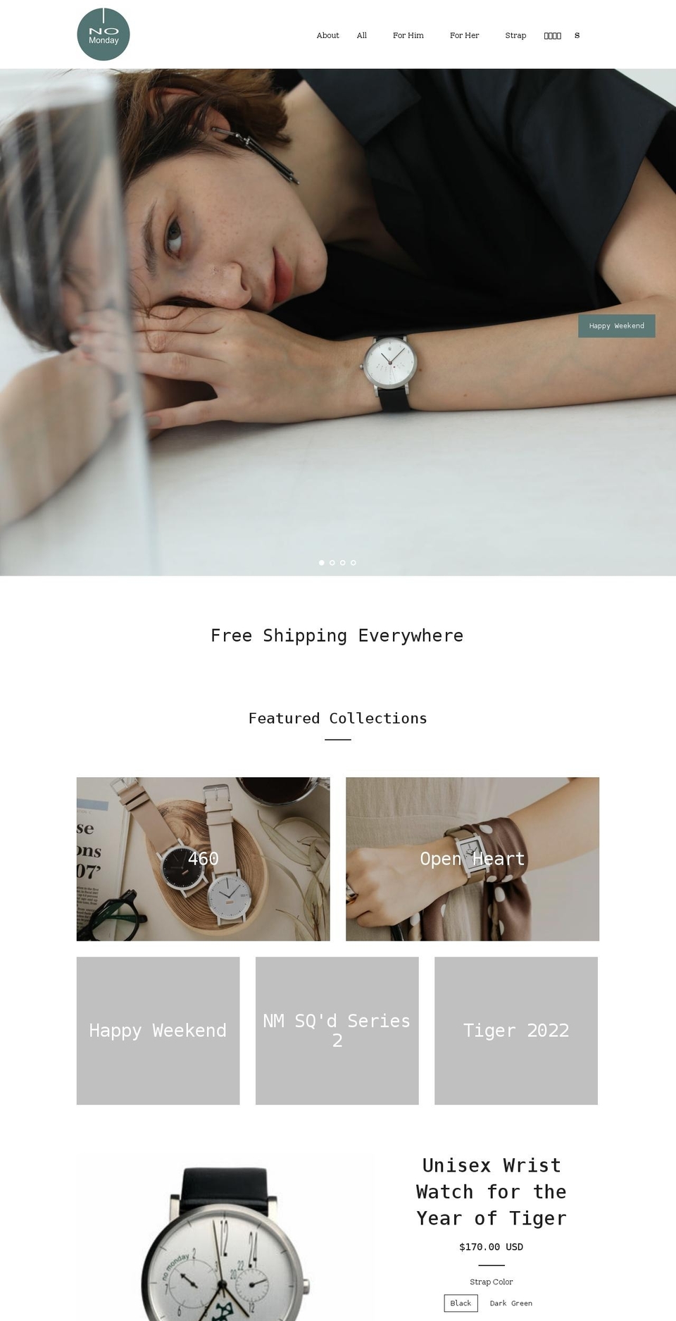 nomonday.hk shopify website screenshot