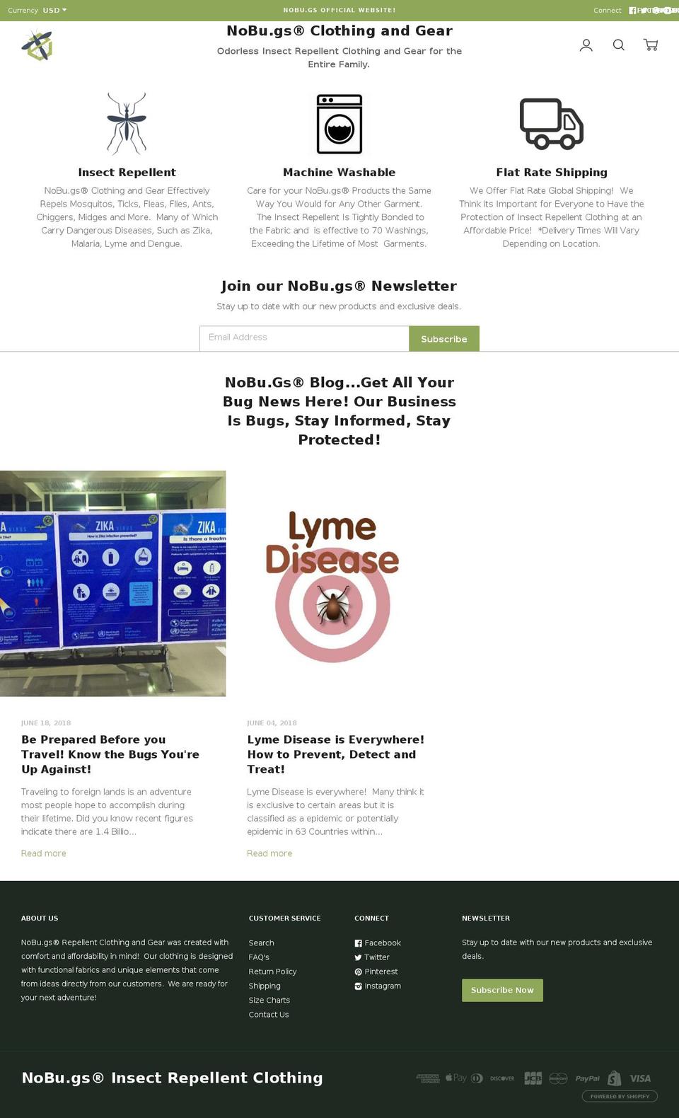 nomorebugbites.com — Shopify storefront screenshot
