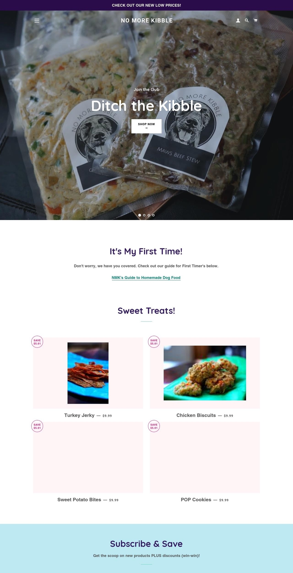 nomorekibble.com — Shopify storefront screenshot