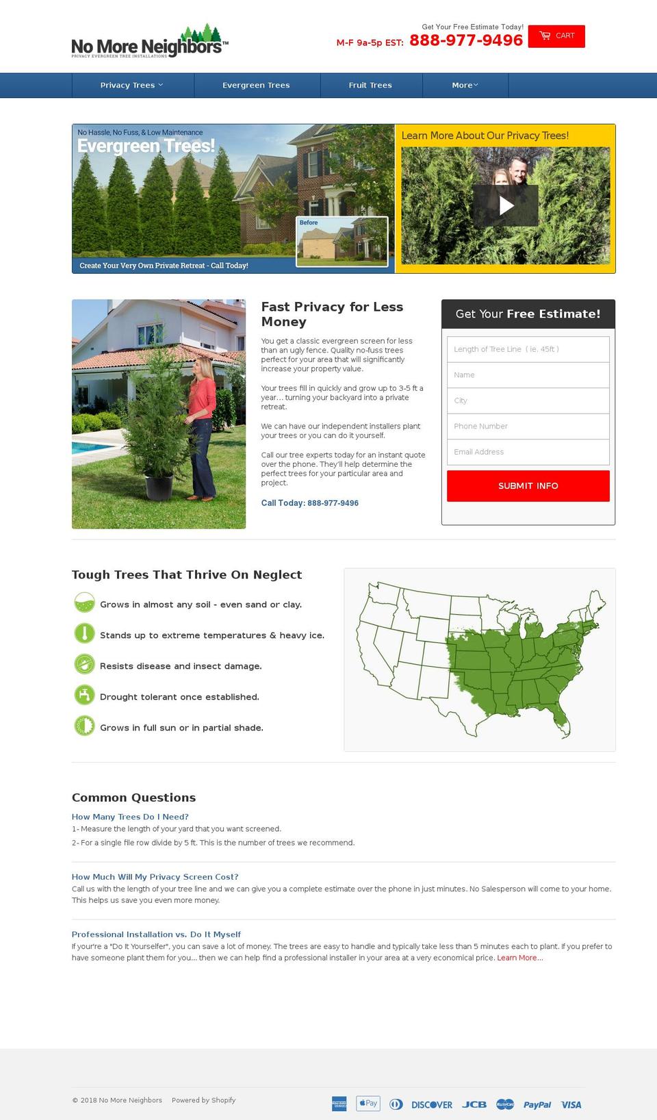 nomoreneighbors.com — Shopify storefront screenshot