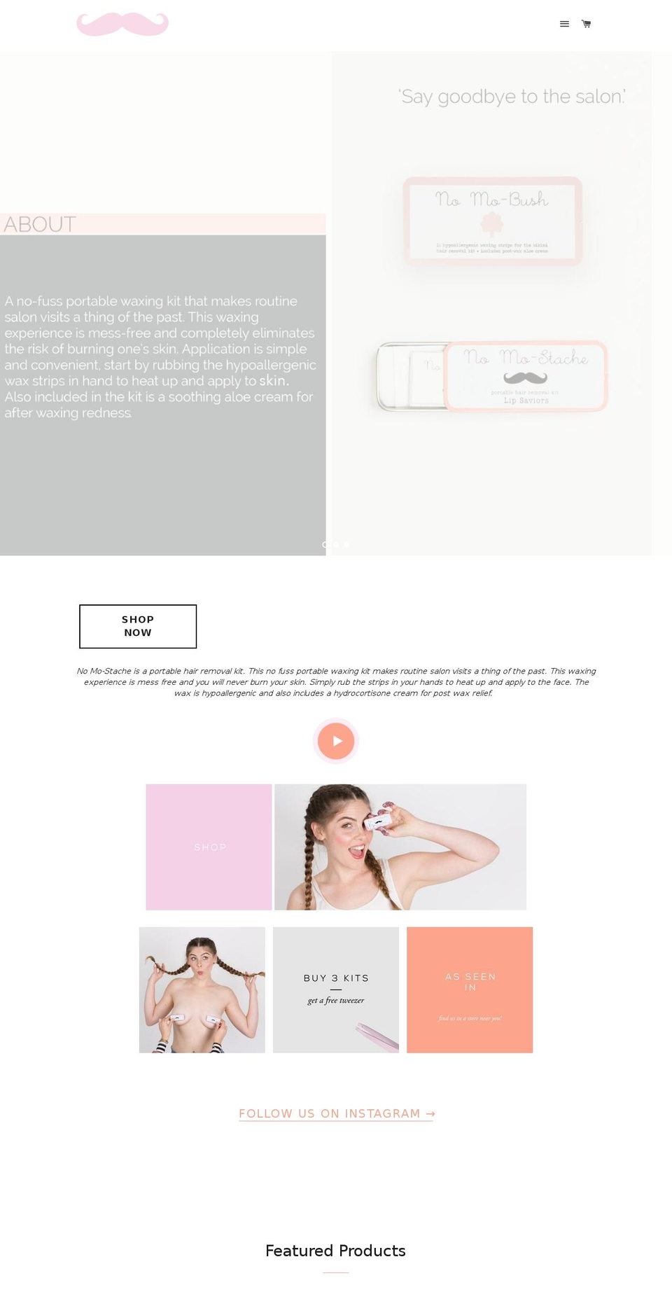 nomostache.com shopify website screenshot