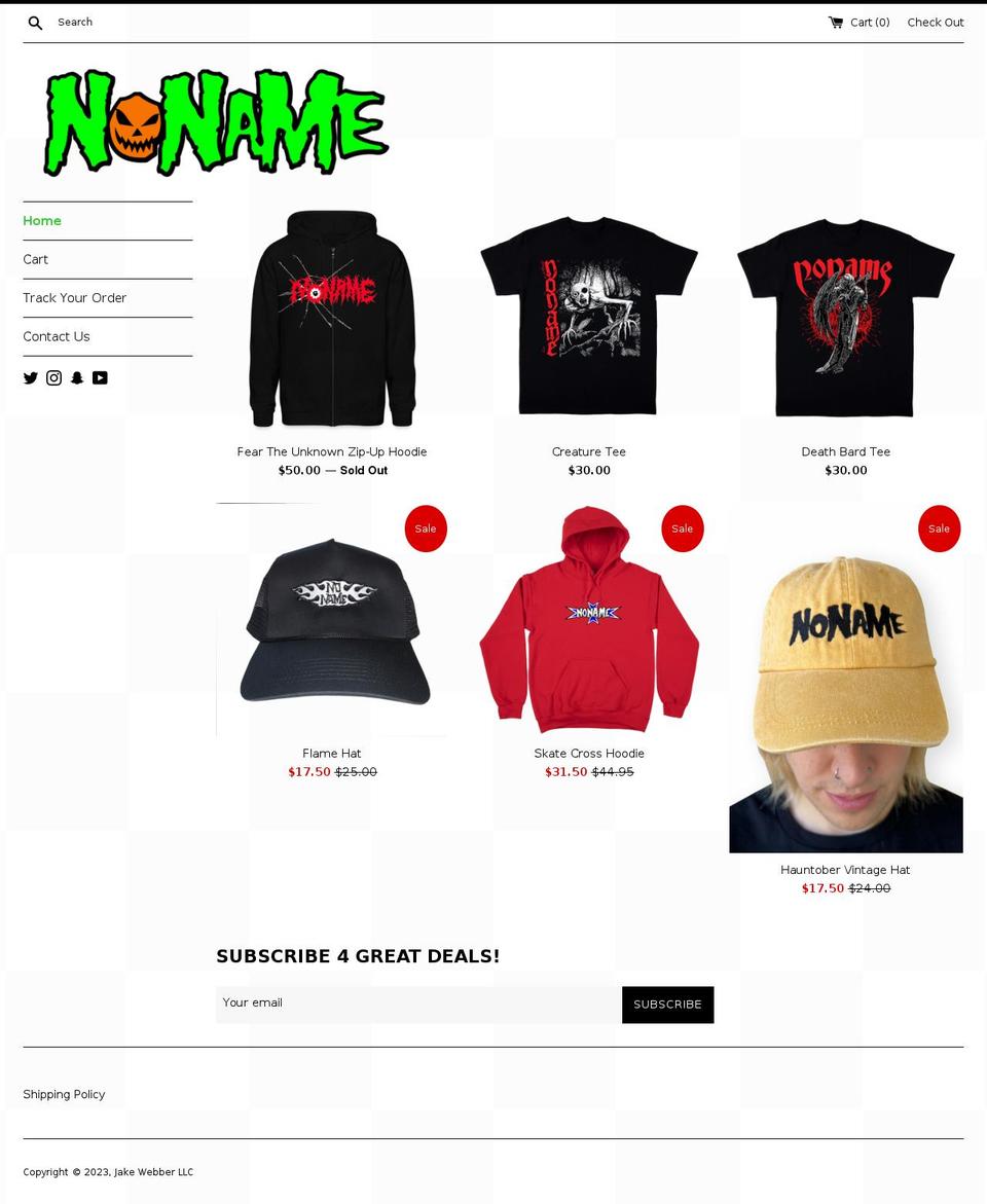 nonameofficial.com shopify website screenshot