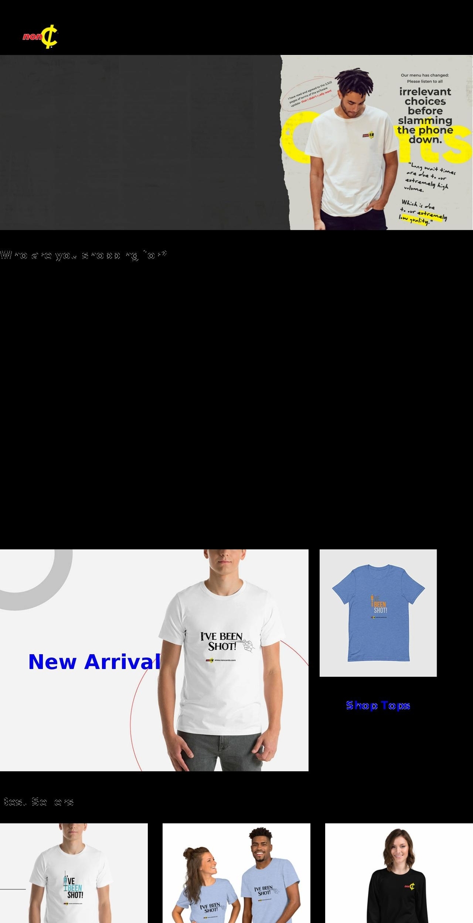 noncents.com shopify website screenshot