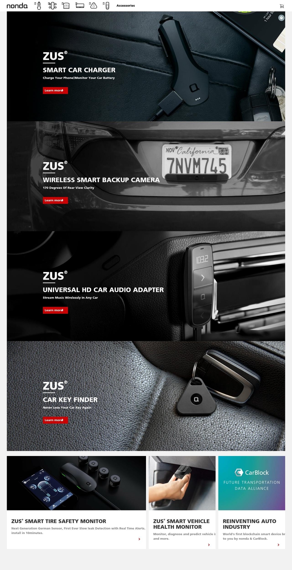 nonda.net shopify website screenshot