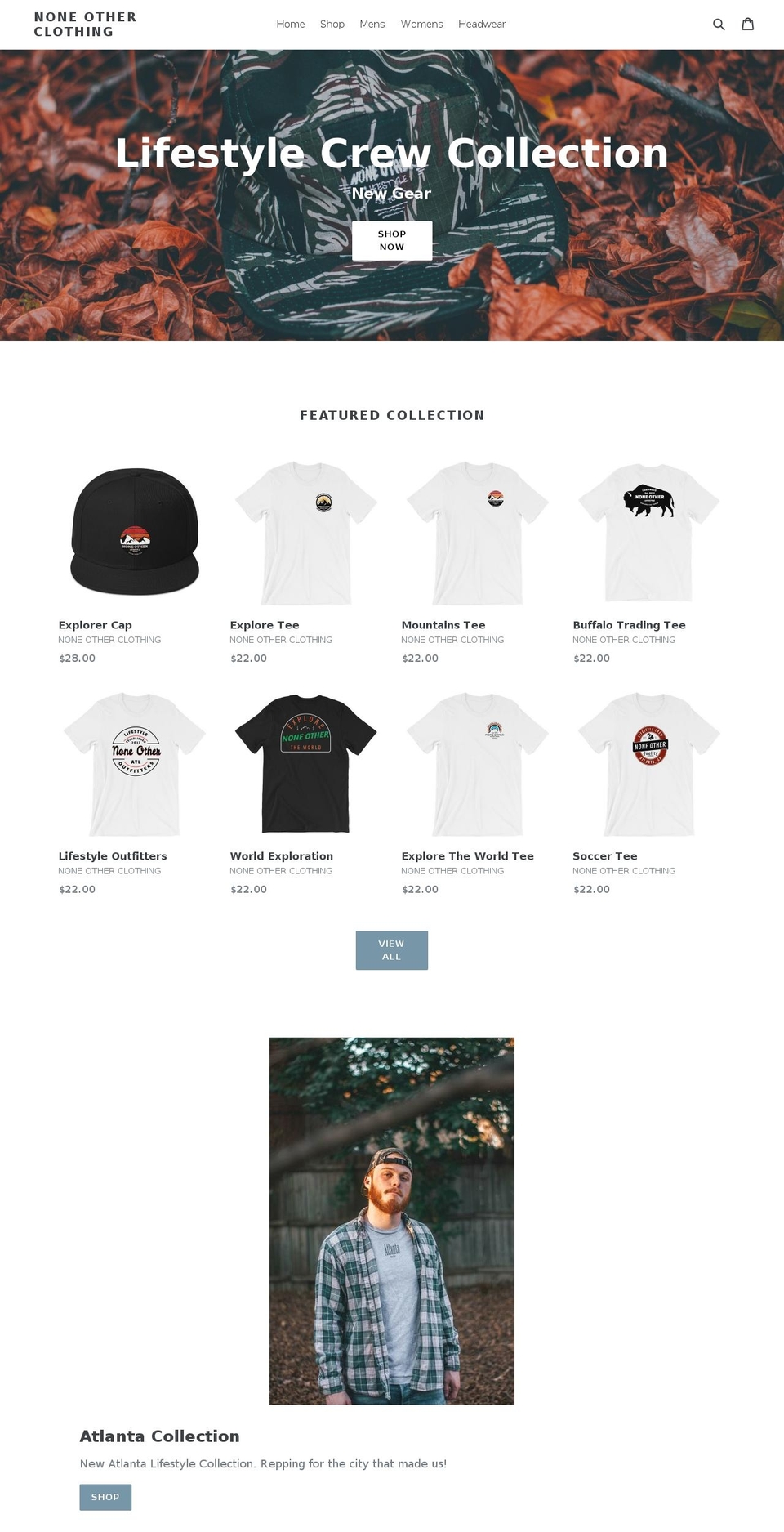 noneotherclothing.com — Shopify storefront screenshot