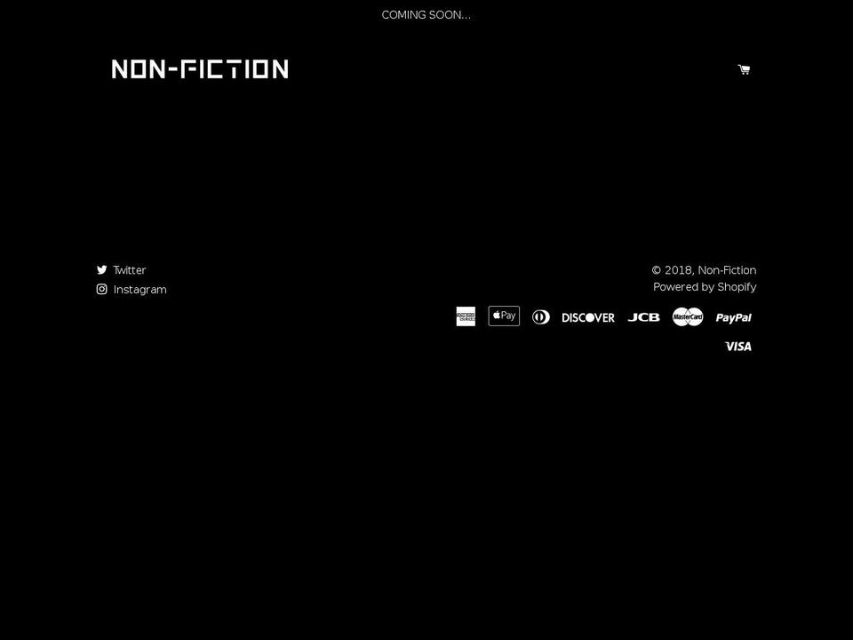nonfictionstore.com — Shopify storefront screenshot