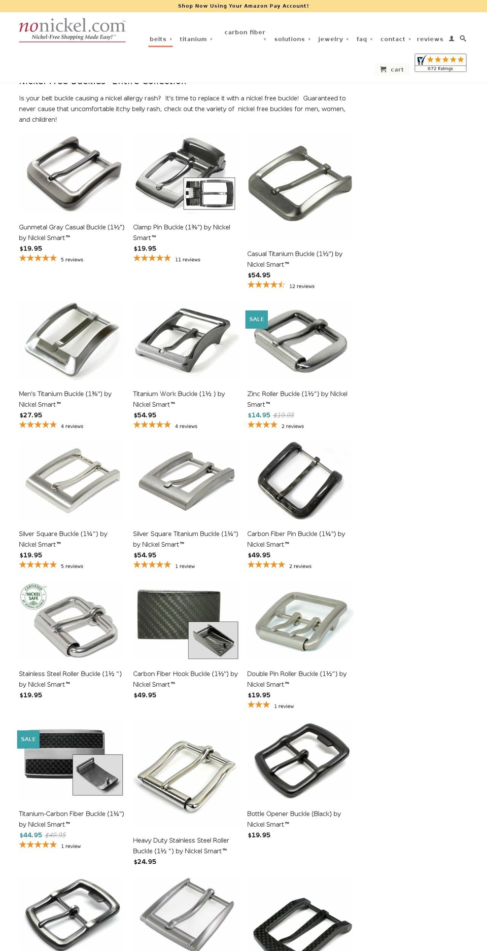 nonickelbuckels.com — Shopify storefront screenshot