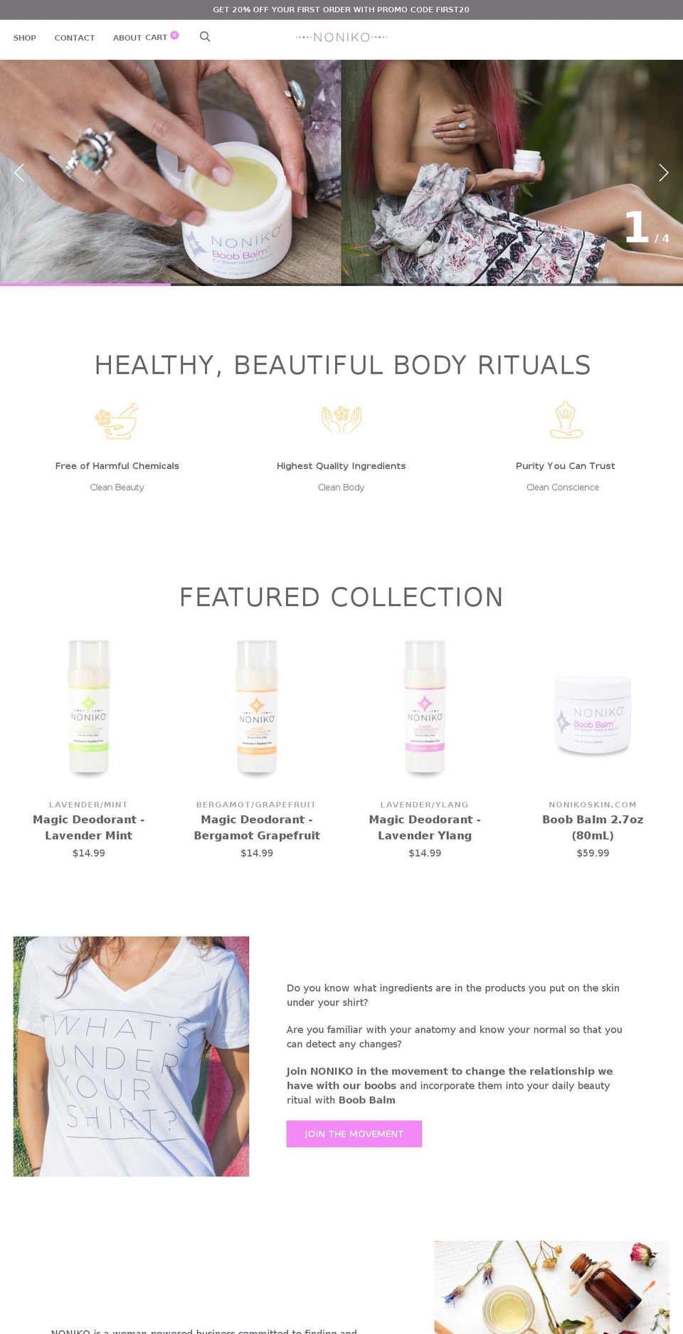 nonikoskin.com shopify website screenshot