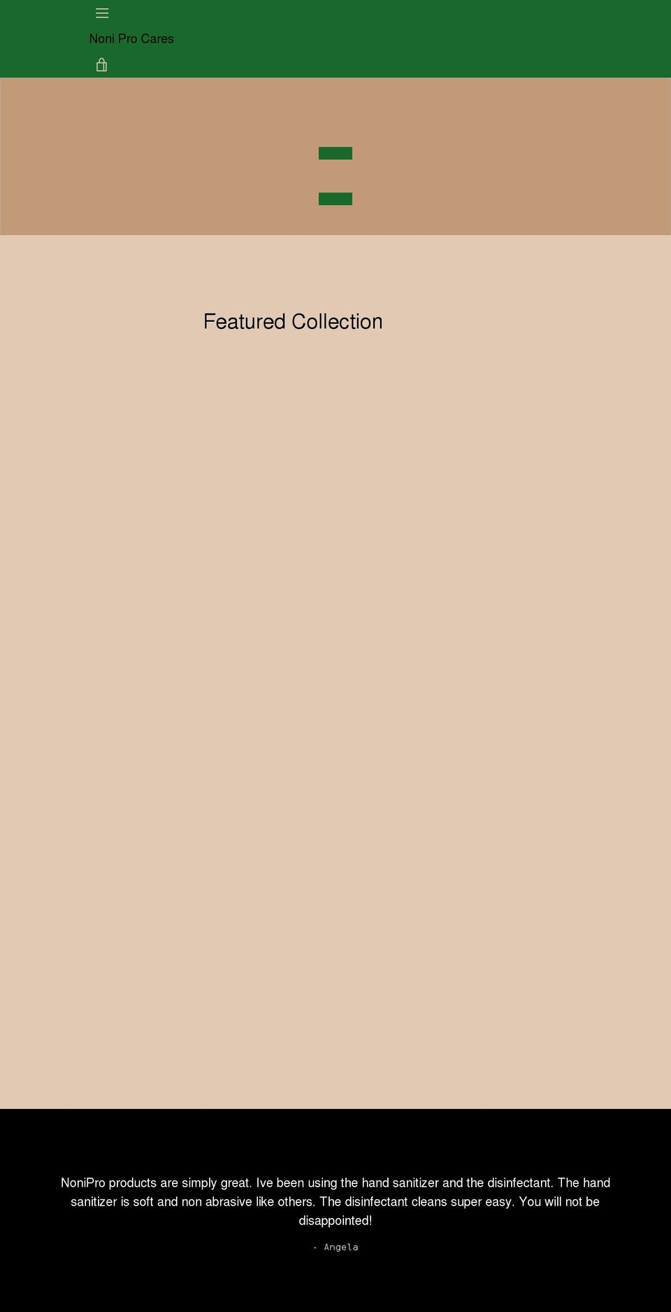 noniprocares.com shopify website screenshot