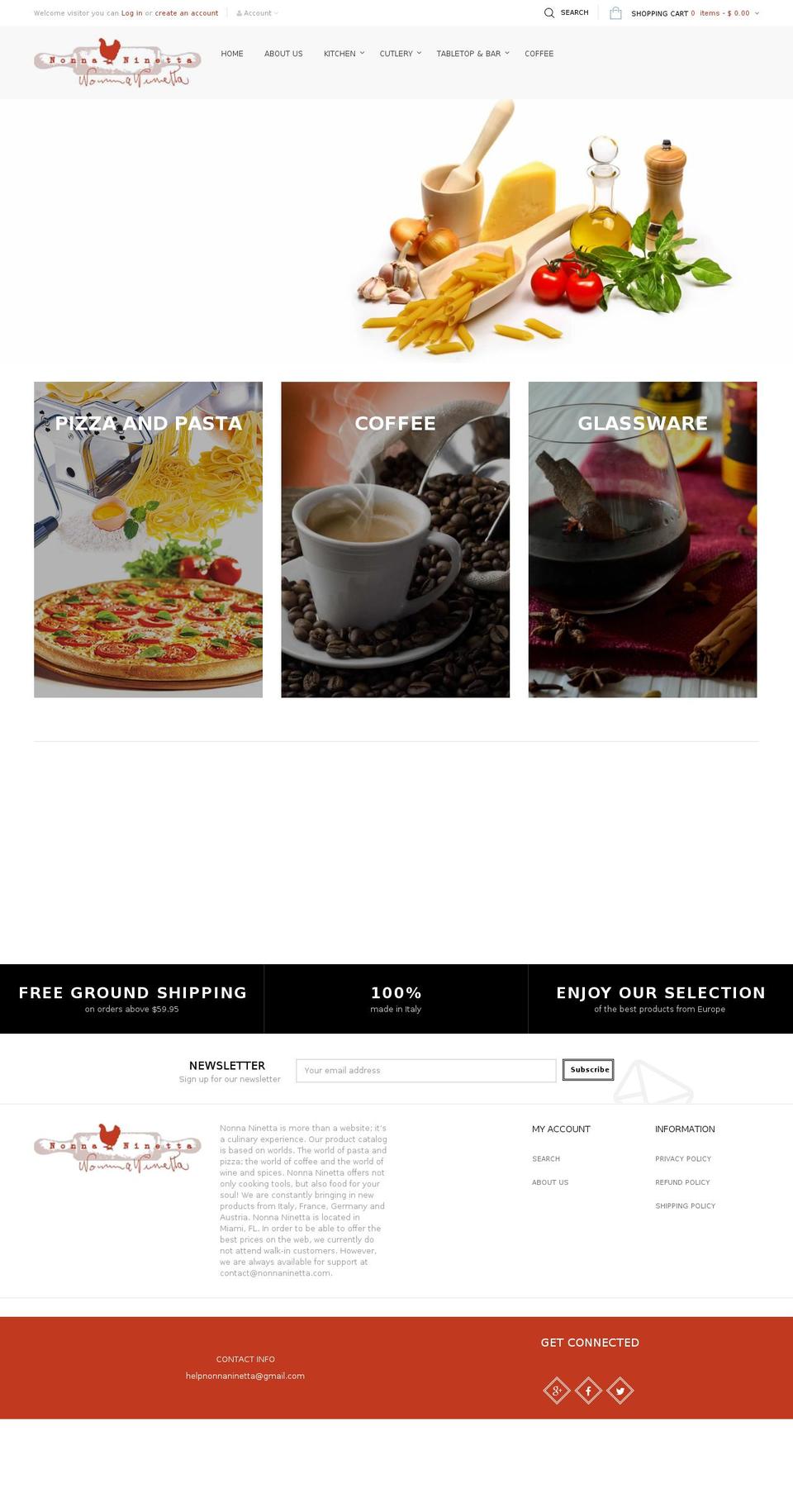 nonnaninetta.com shopify website screenshot