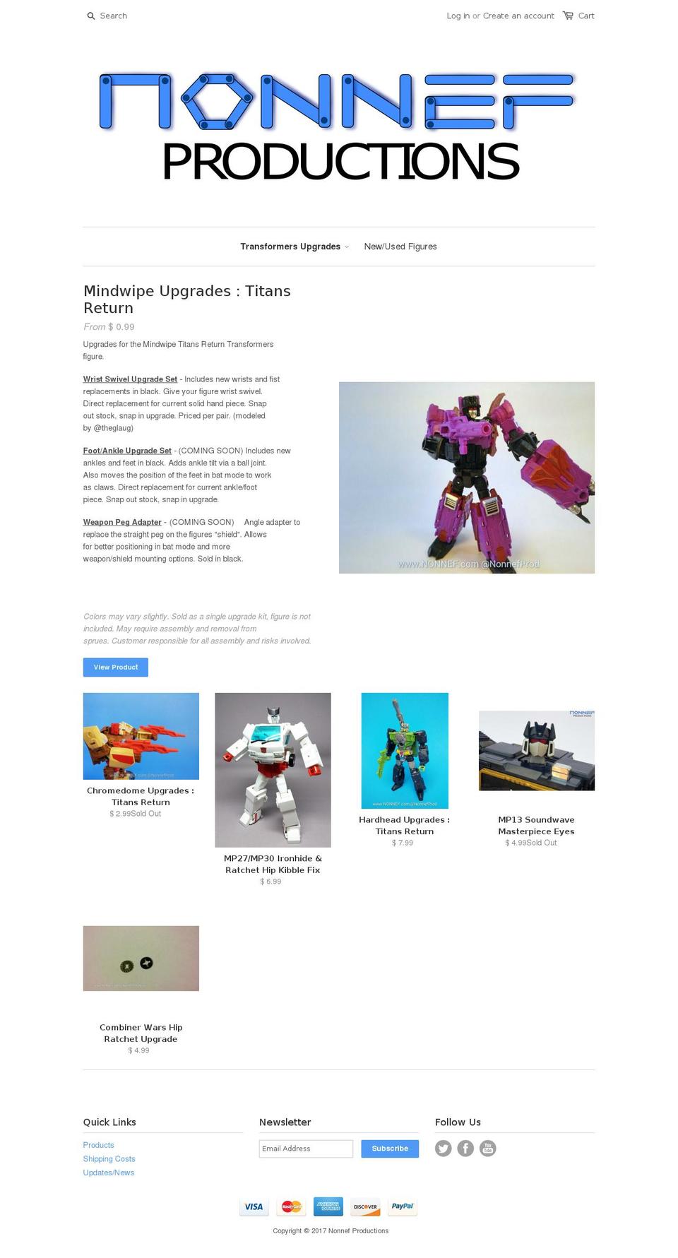 nonnef.com shopify website screenshot