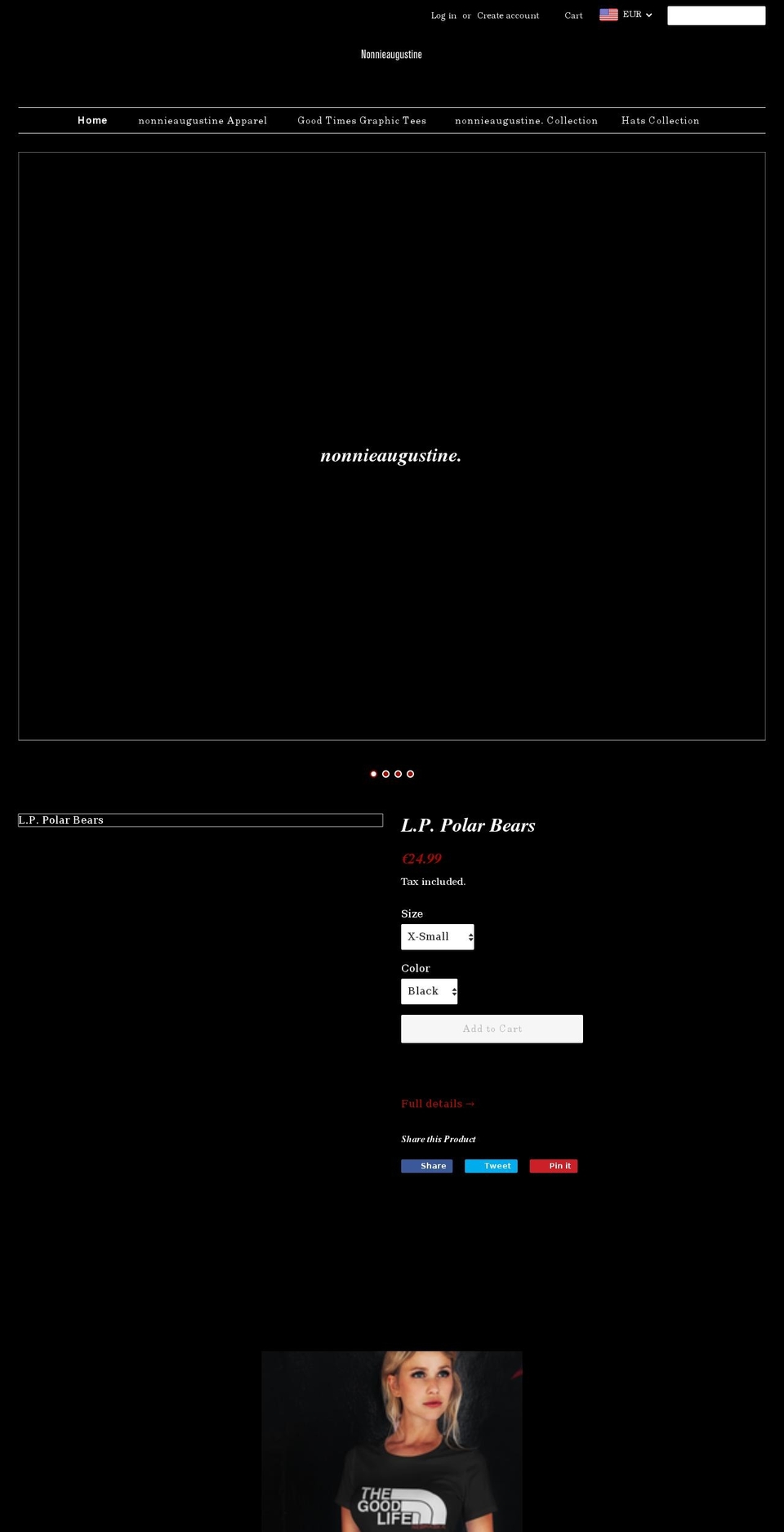nonnieaugustine.com shopify website screenshot