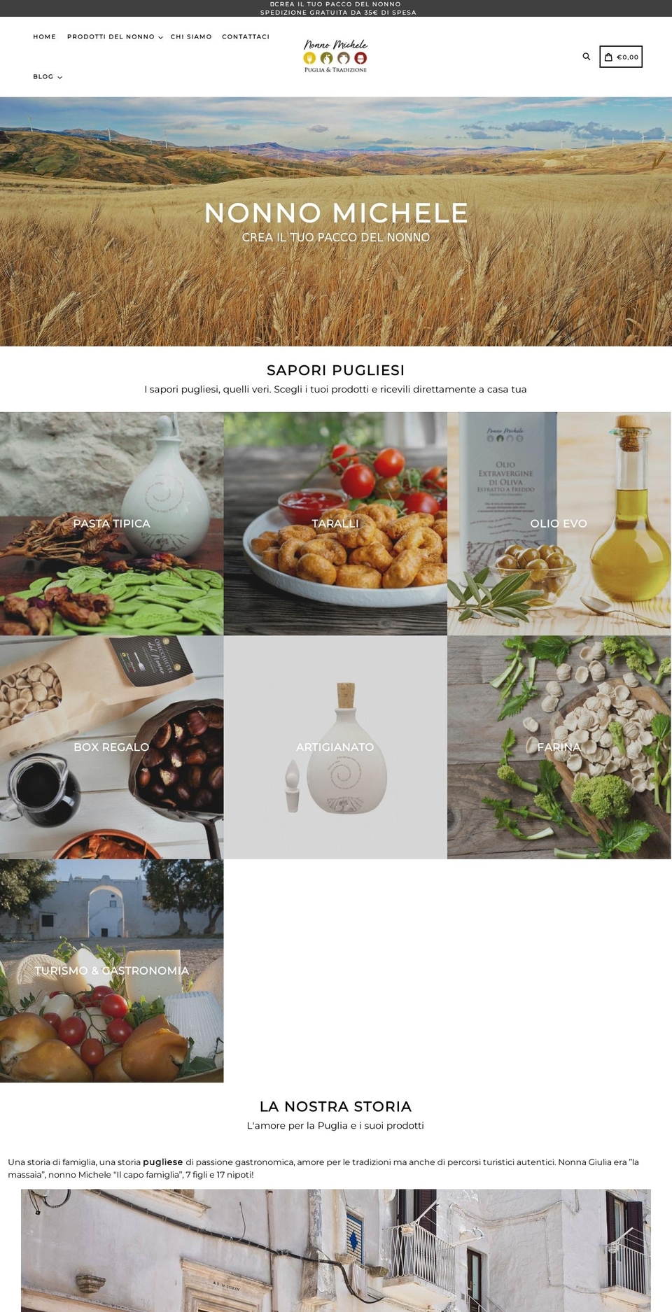 nonnomichele.it shopify website screenshot