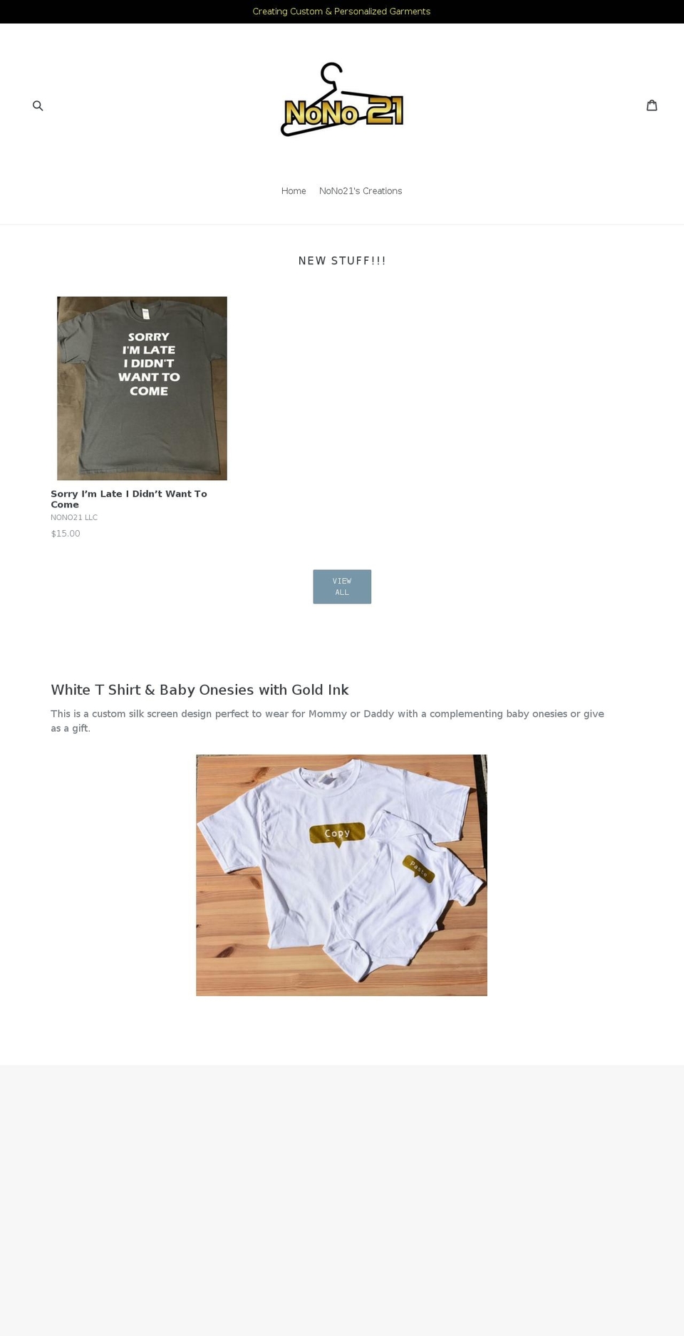 nono21.com — Shopify storefront screenshot