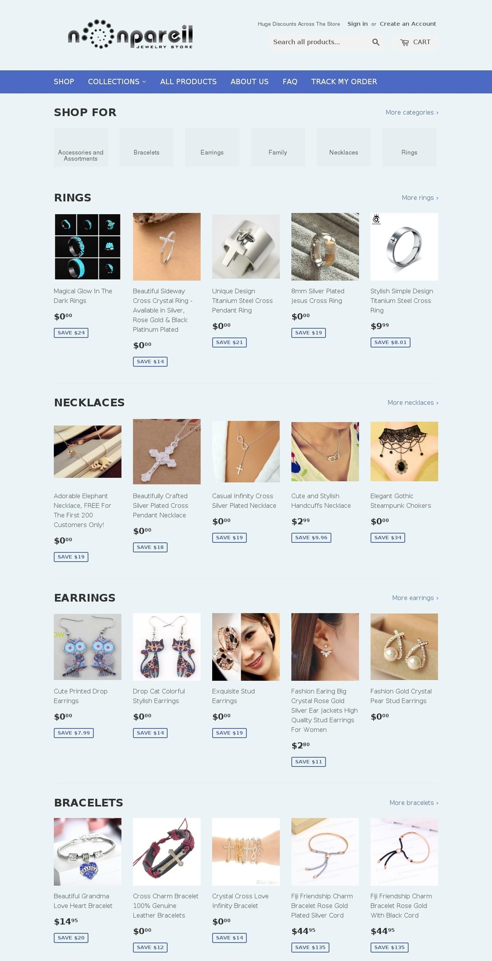 nonpareiljewelry.com shopify website screenshot