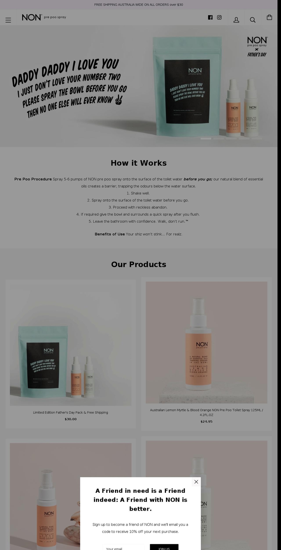 nonproducts.com shopify website screenshot