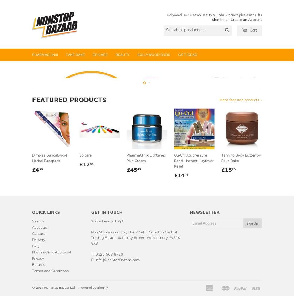 nonstopbazaar.com shopify website screenshot