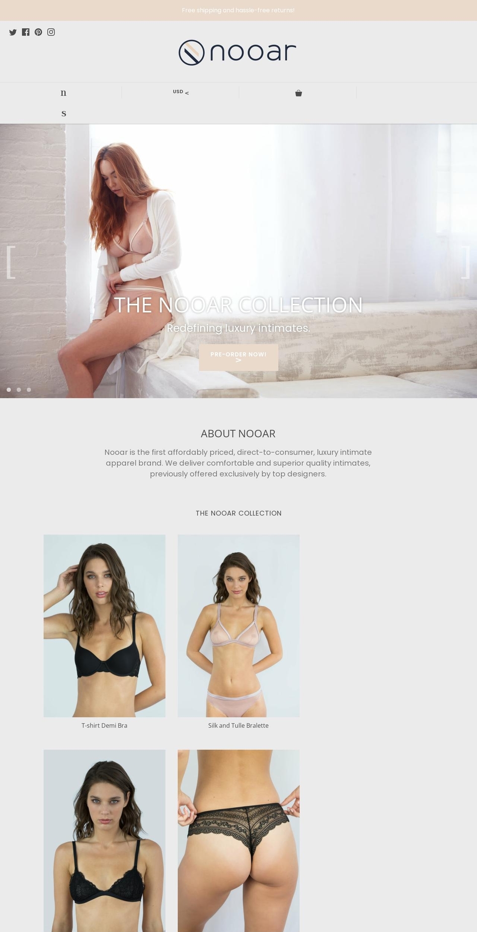 nooar.com shopify website screenshot