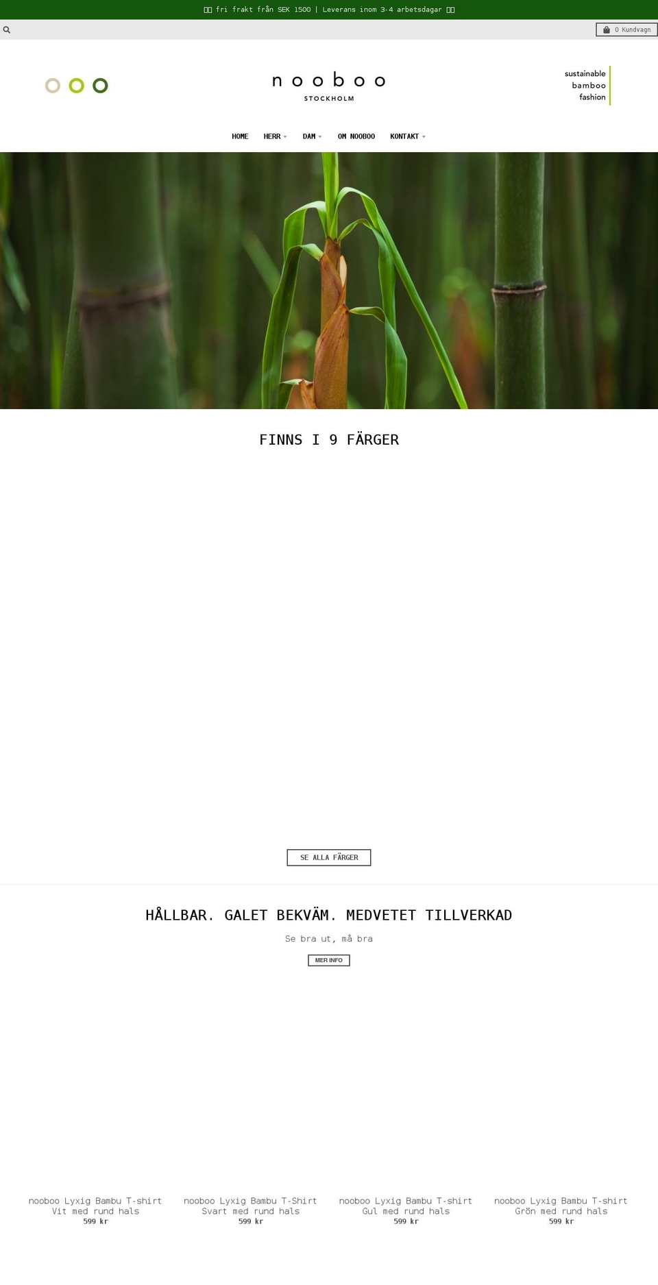 nooboo.se shopify website screenshot