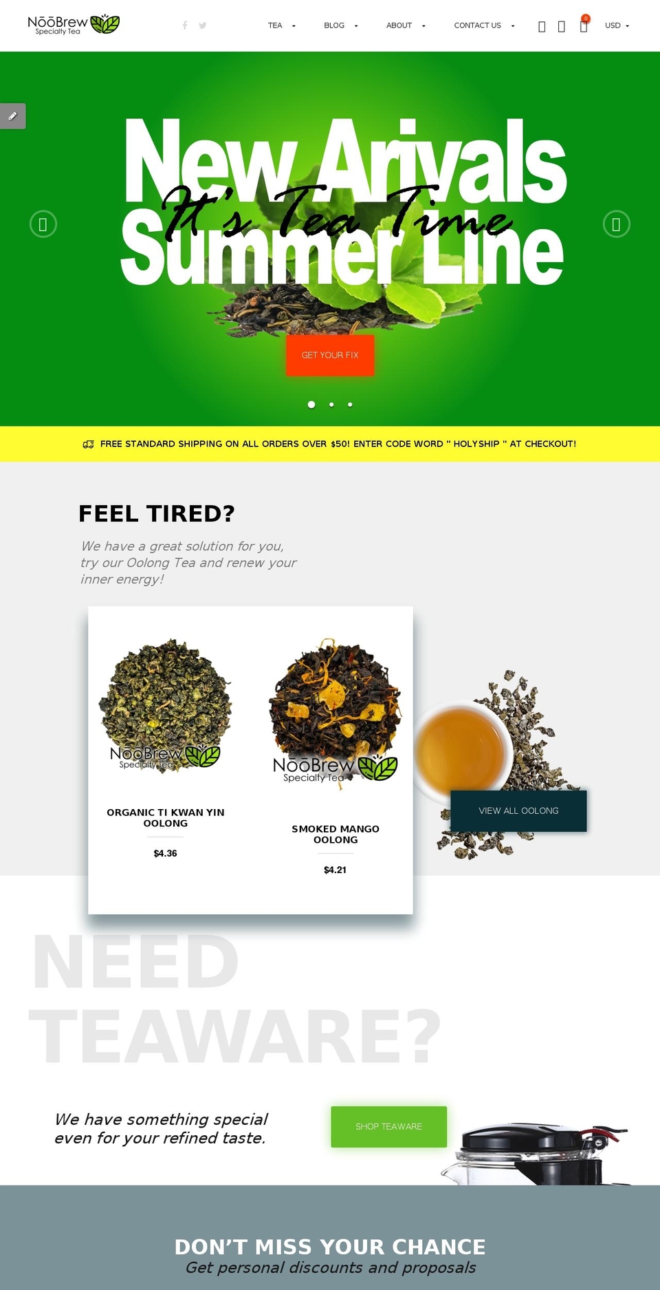 tea-club-theme Shopify theme site example noobrew.com