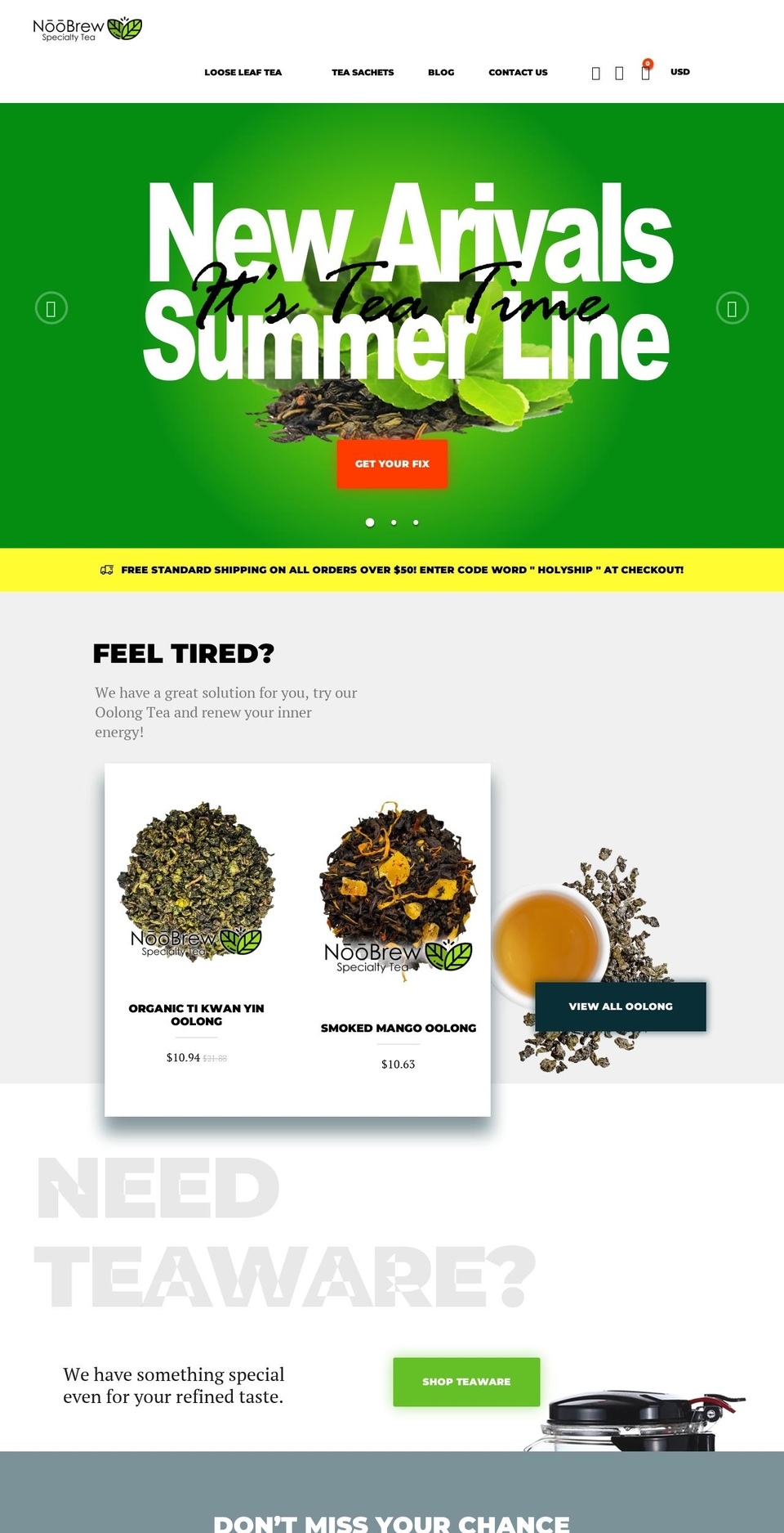 tea-club-theme Shopify theme site example noobrew.net