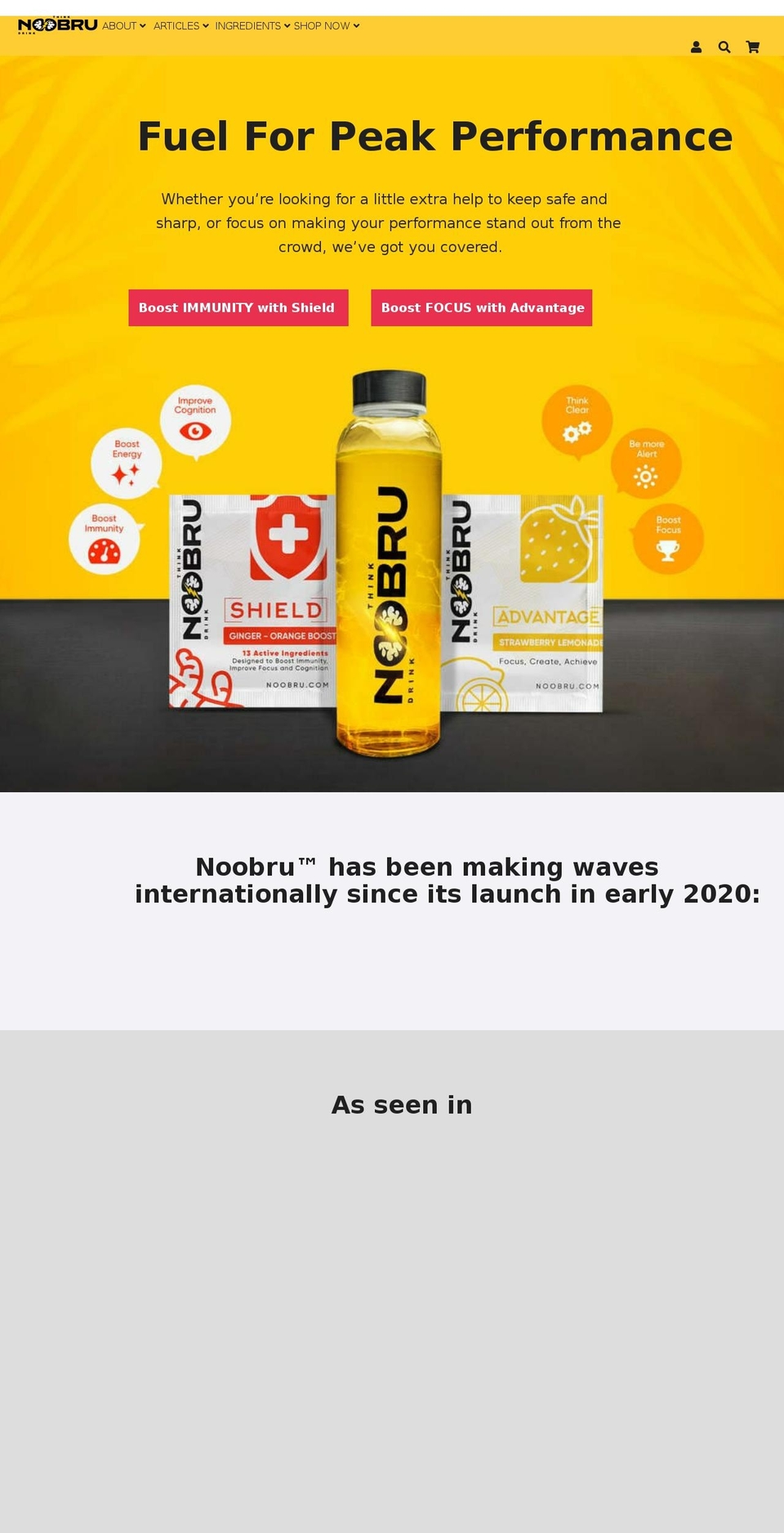 noobru.com shopify website screenshot