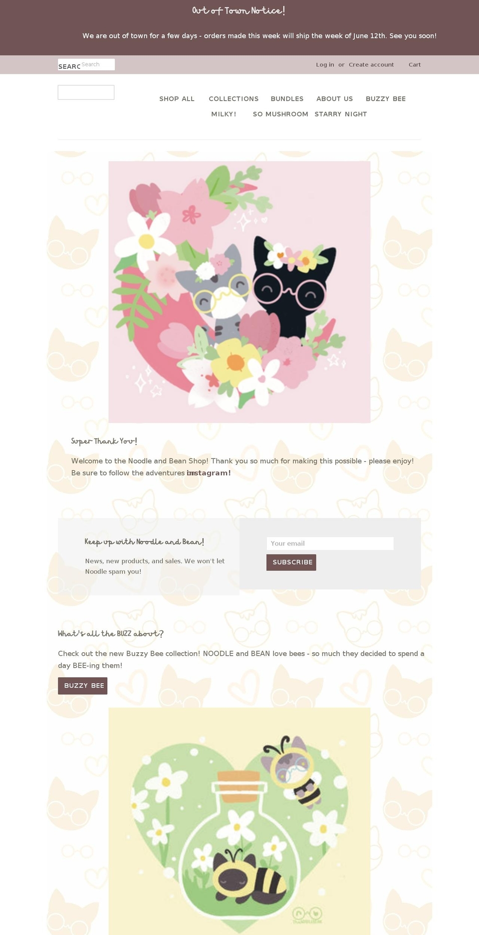 noodleandbean.com shopify website screenshot