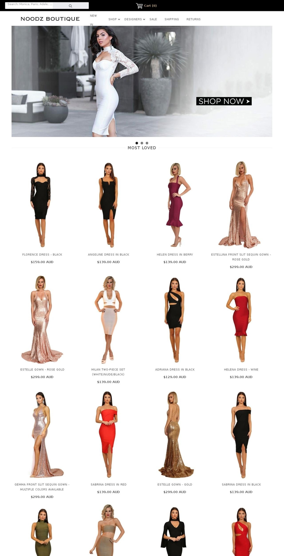 noodzboutique.com — Shopify storefront screenshot