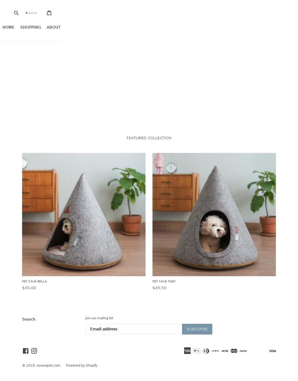 nooeepet.com — Shopify storefront screenshot