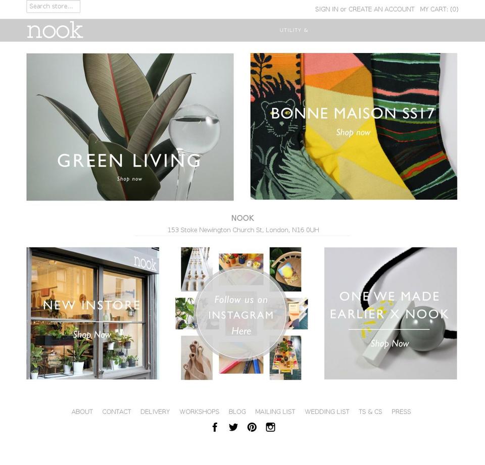 nookshop.co.uk shopify website screenshot