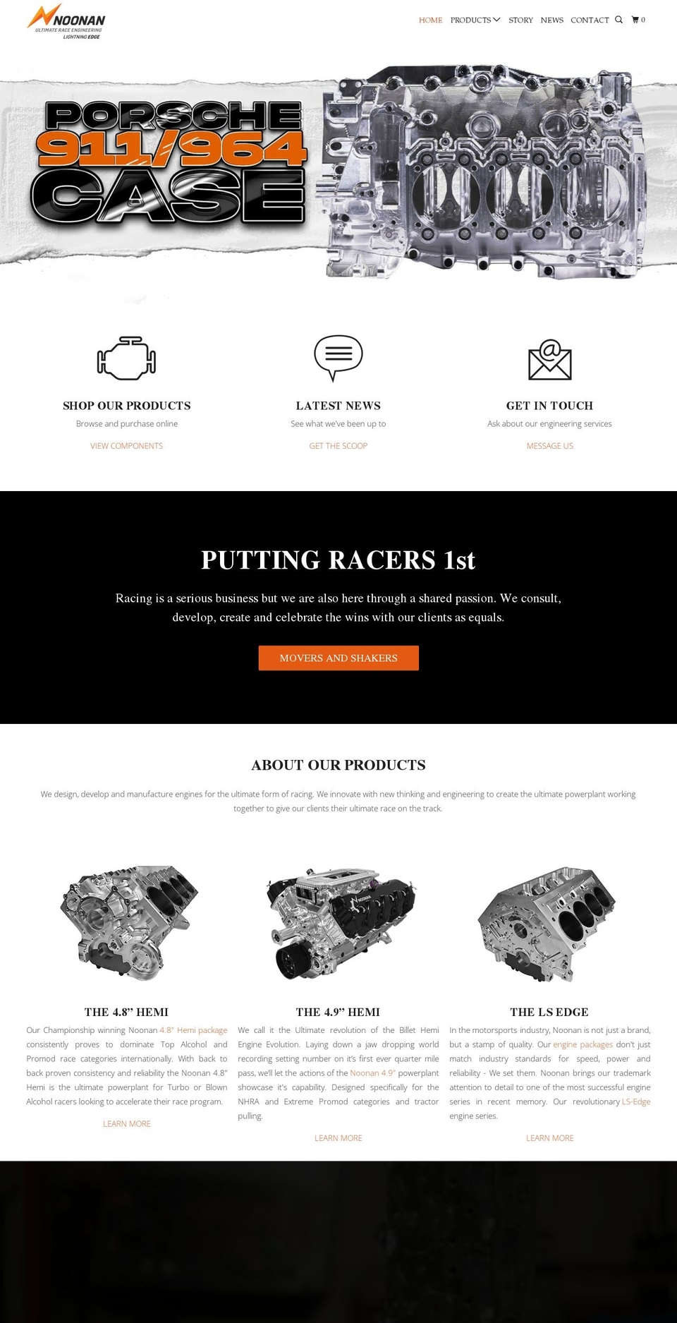 noonanrace.com shopify website screenshot