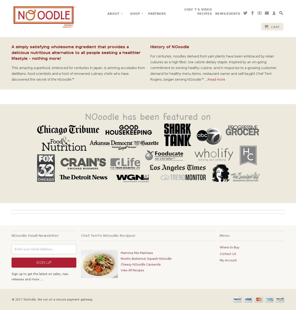 nooodle.com shopify website screenshot