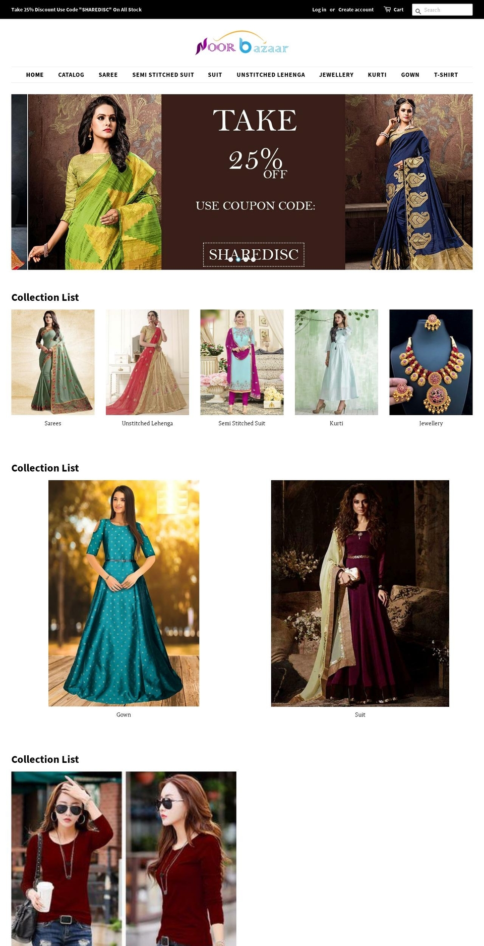 noorbazaar.com shopify website screenshot