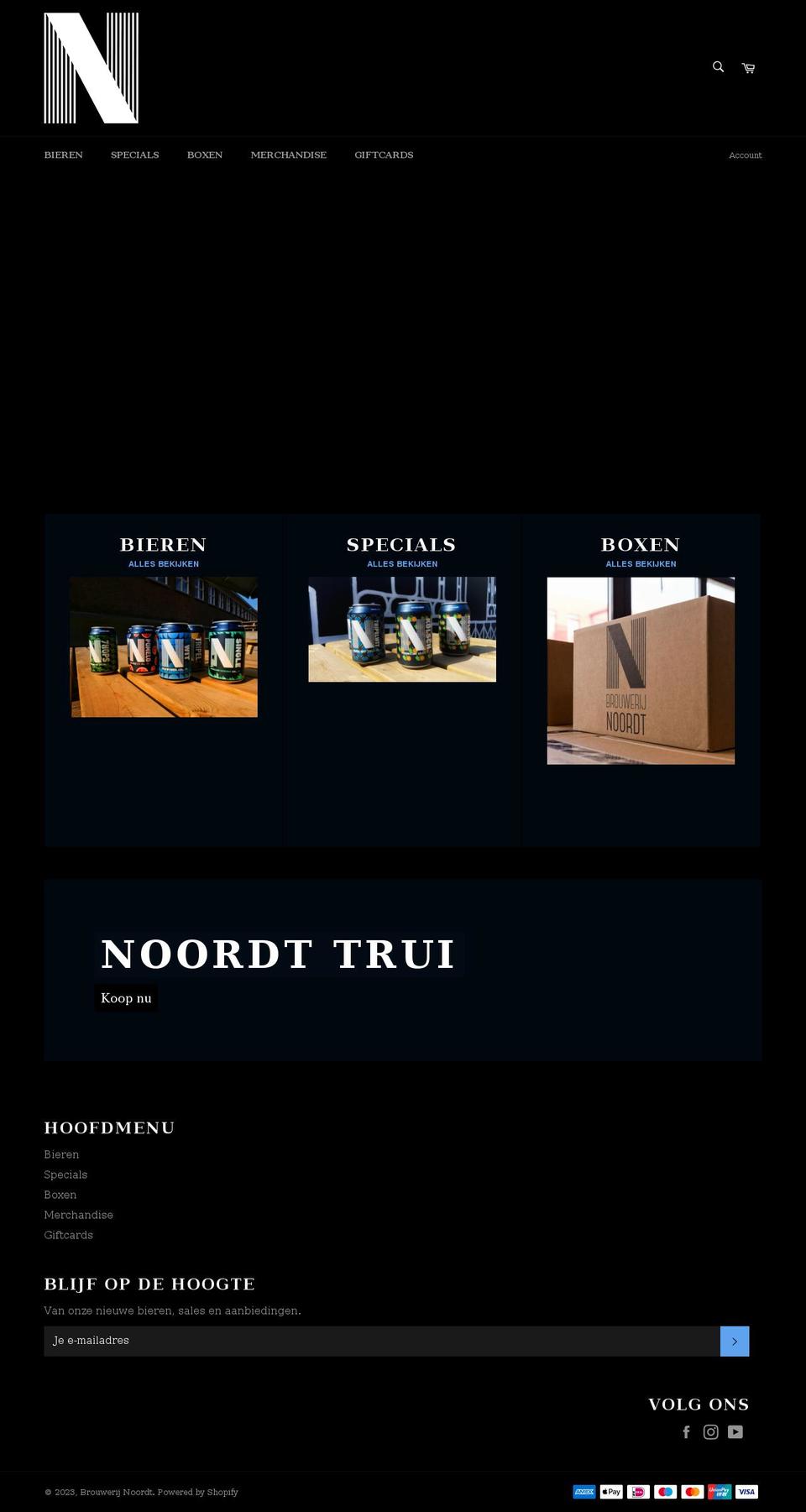 noordt.shop shopify website screenshot