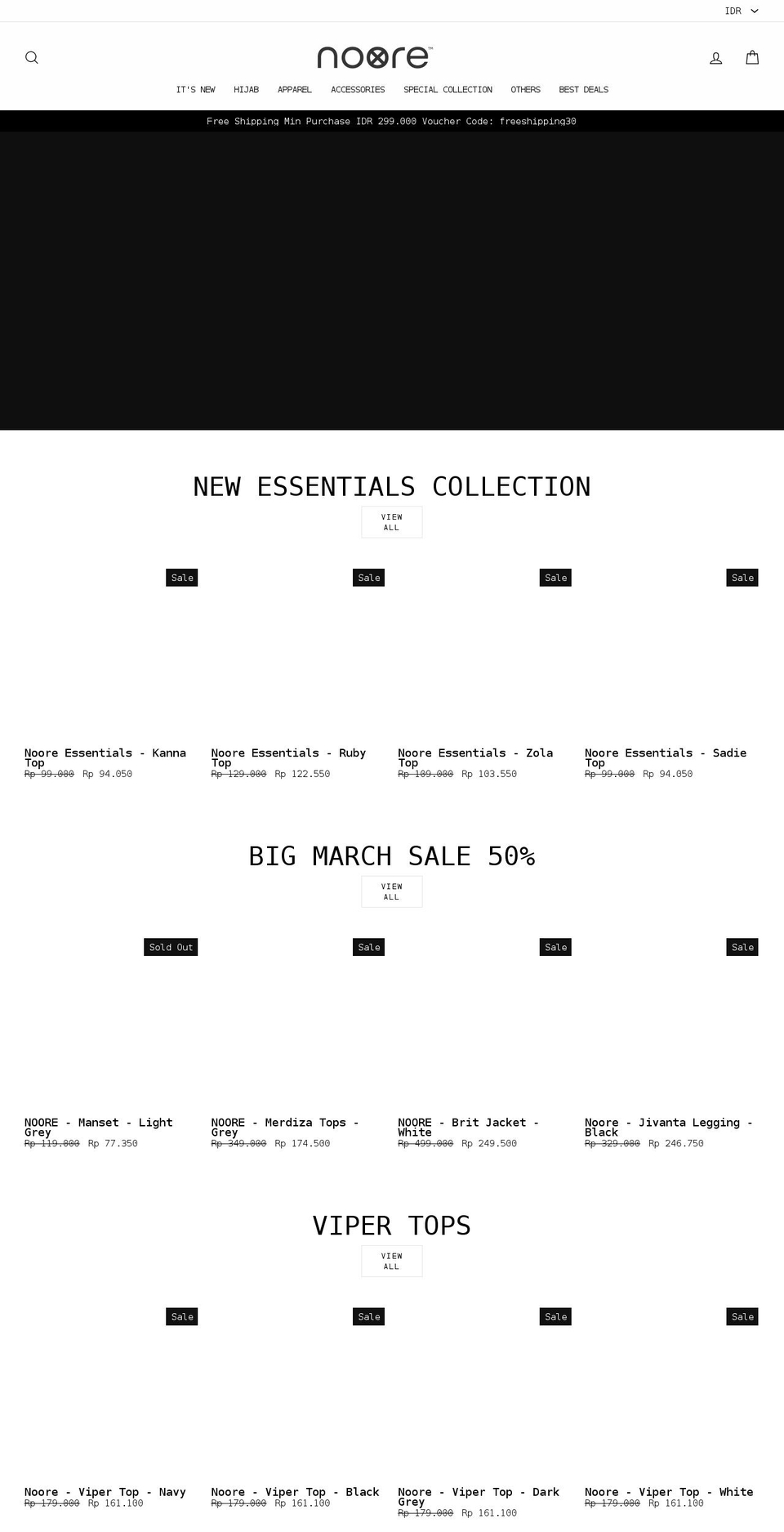 nooresporthijab.com — Shopify storefront screenshot