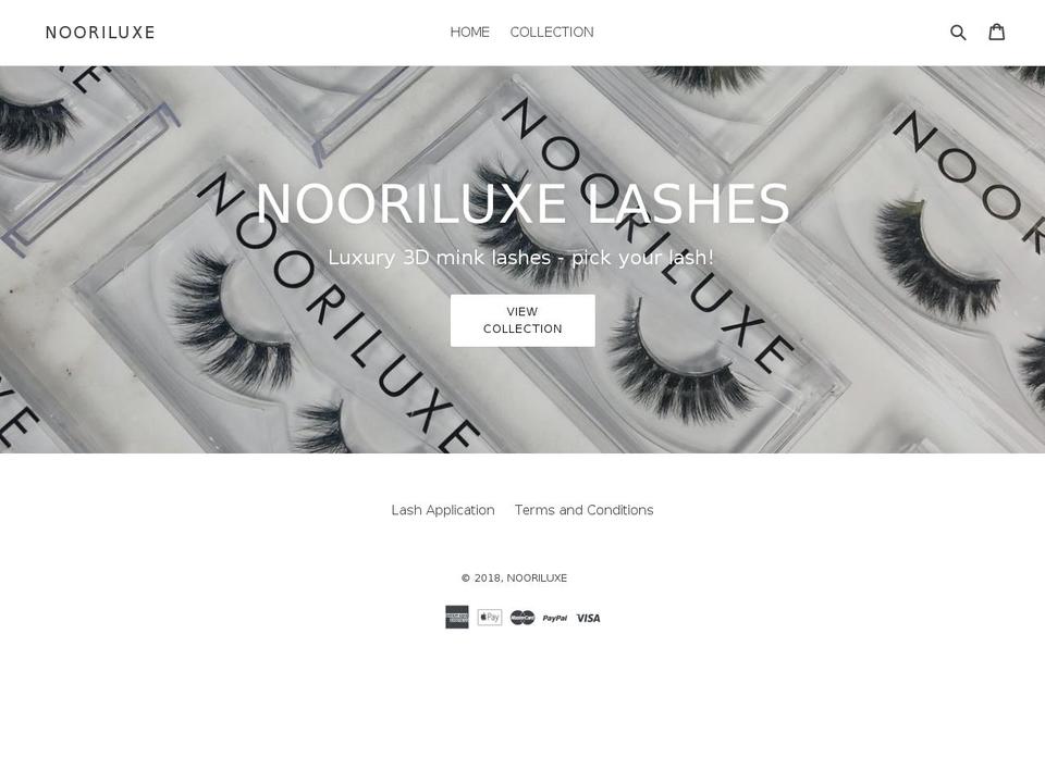 nooriluxe.com — Shopify storefront screenshot