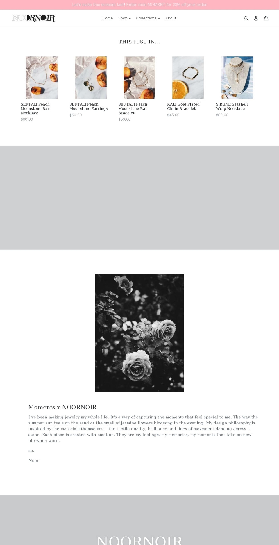 noornoir.com shopify website screenshot