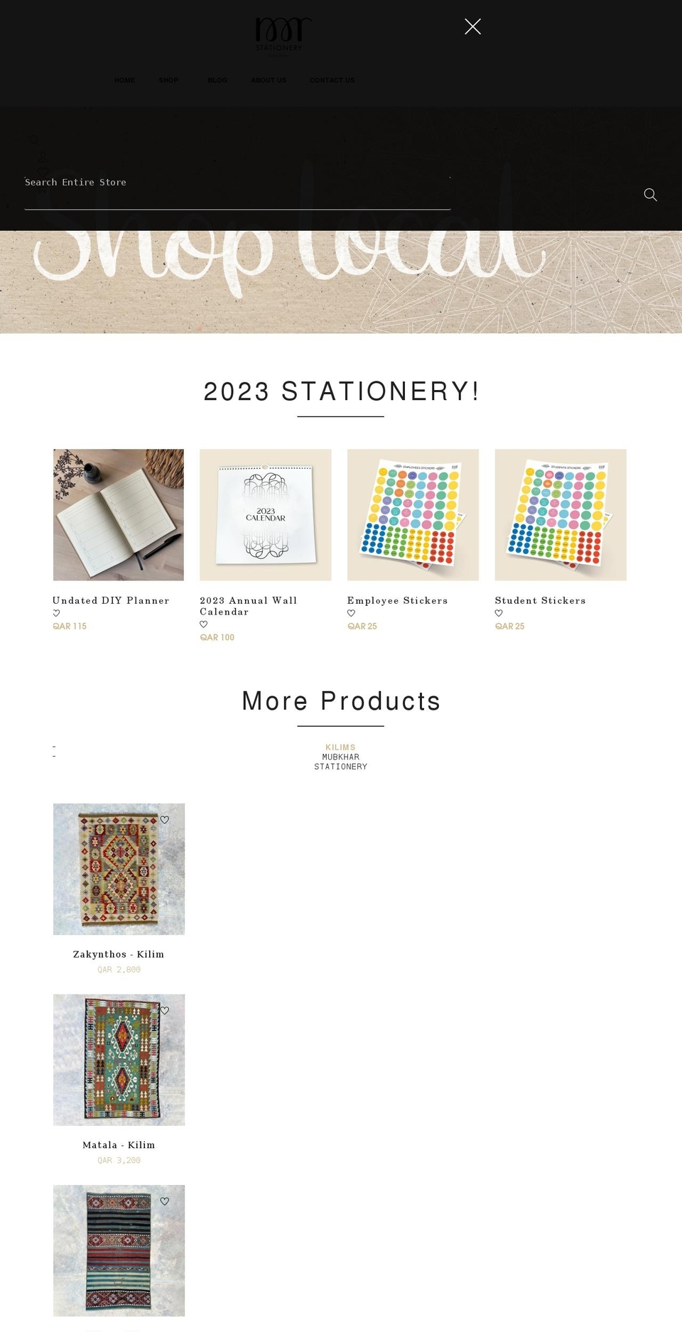 noorstationery.com shopify website screenshot