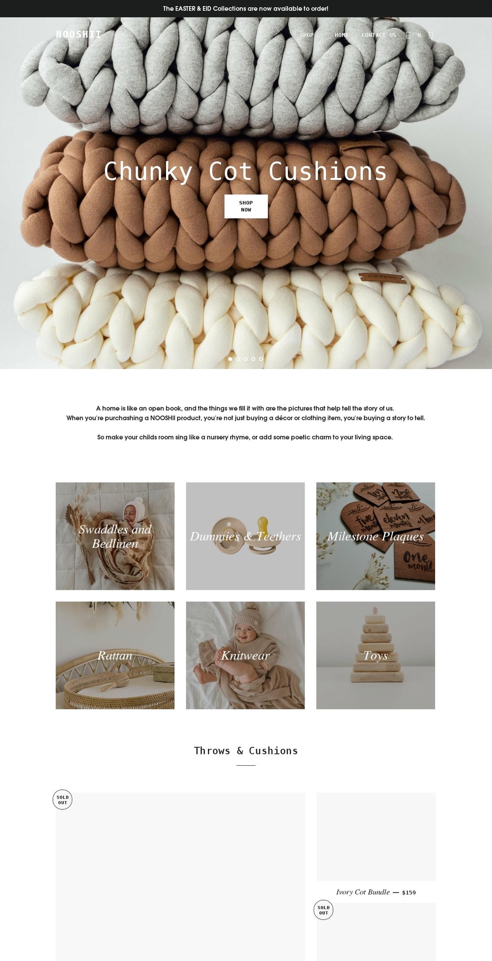 nooshii.com shopify website screenshot