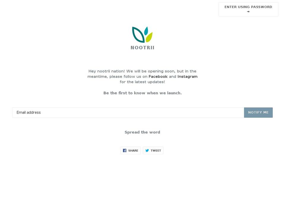 nootrii.com — Shopify storefront screenshot