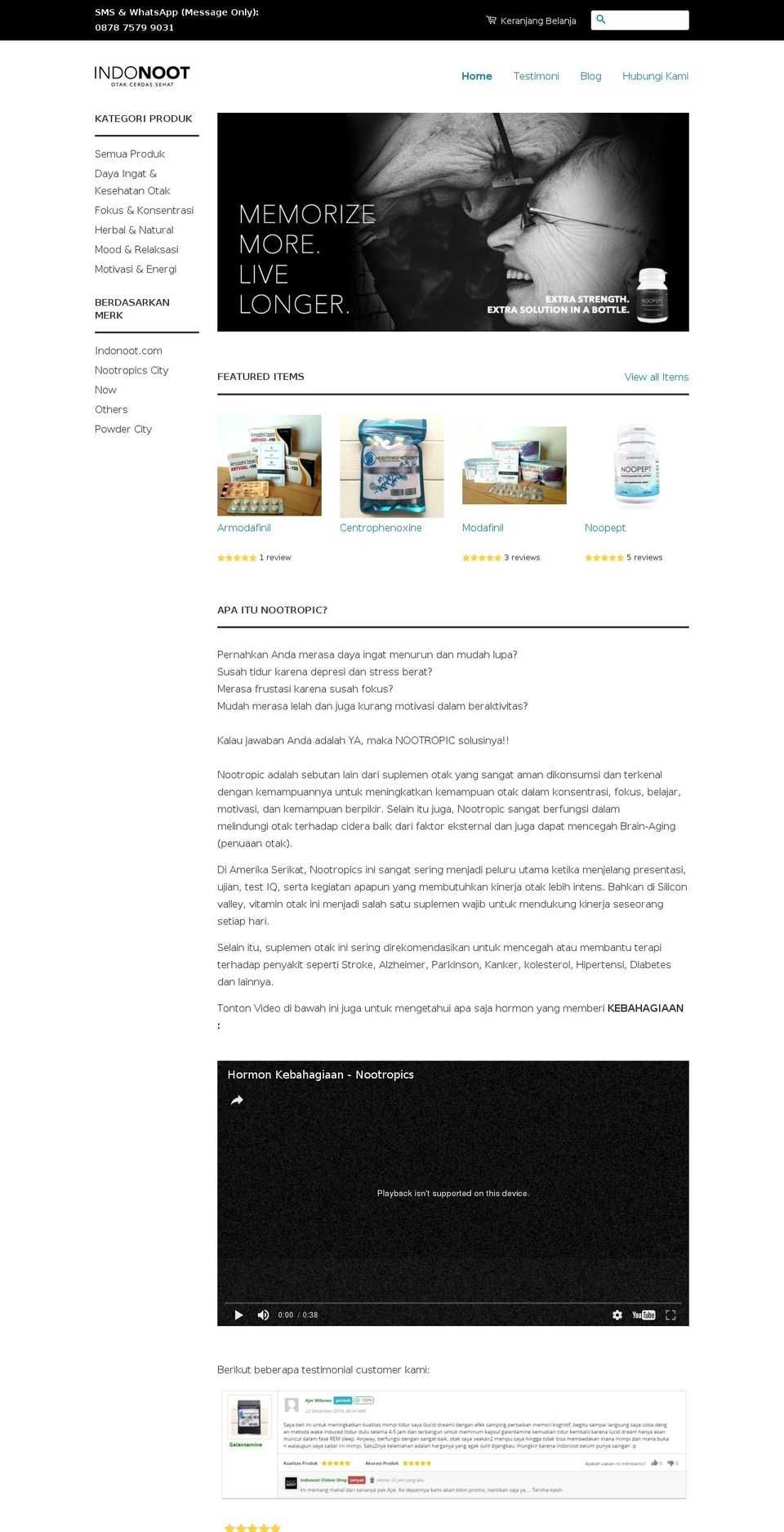 Classic with quantity breaks before the motivator Shopify theme site example nootropicindonesia.com