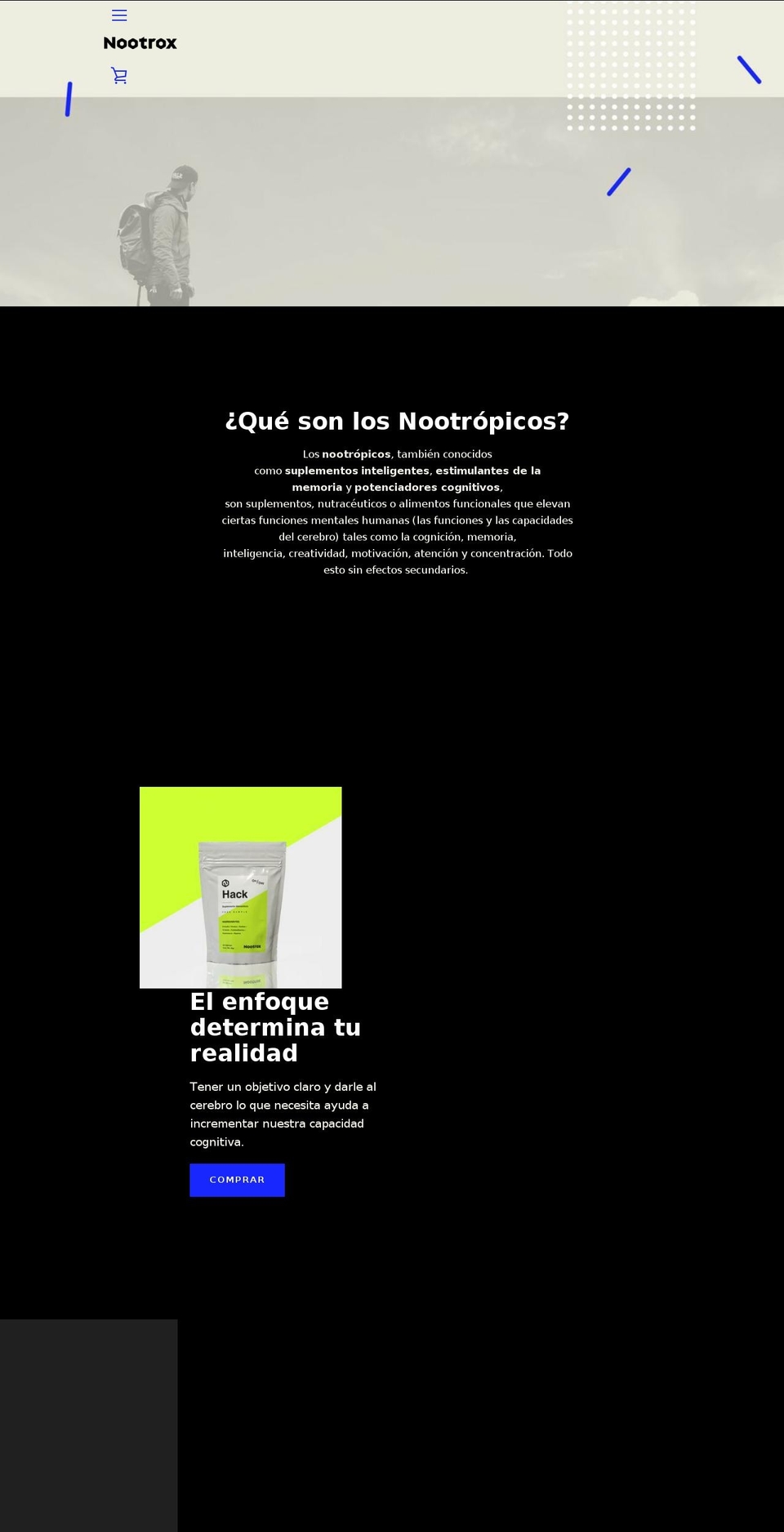 nootrox.com shopify website screenshot