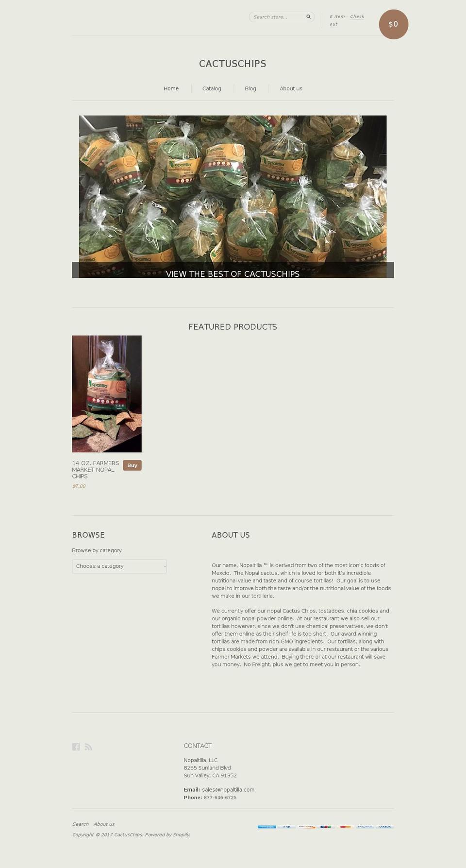 nopalchip.com shopify website screenshot
